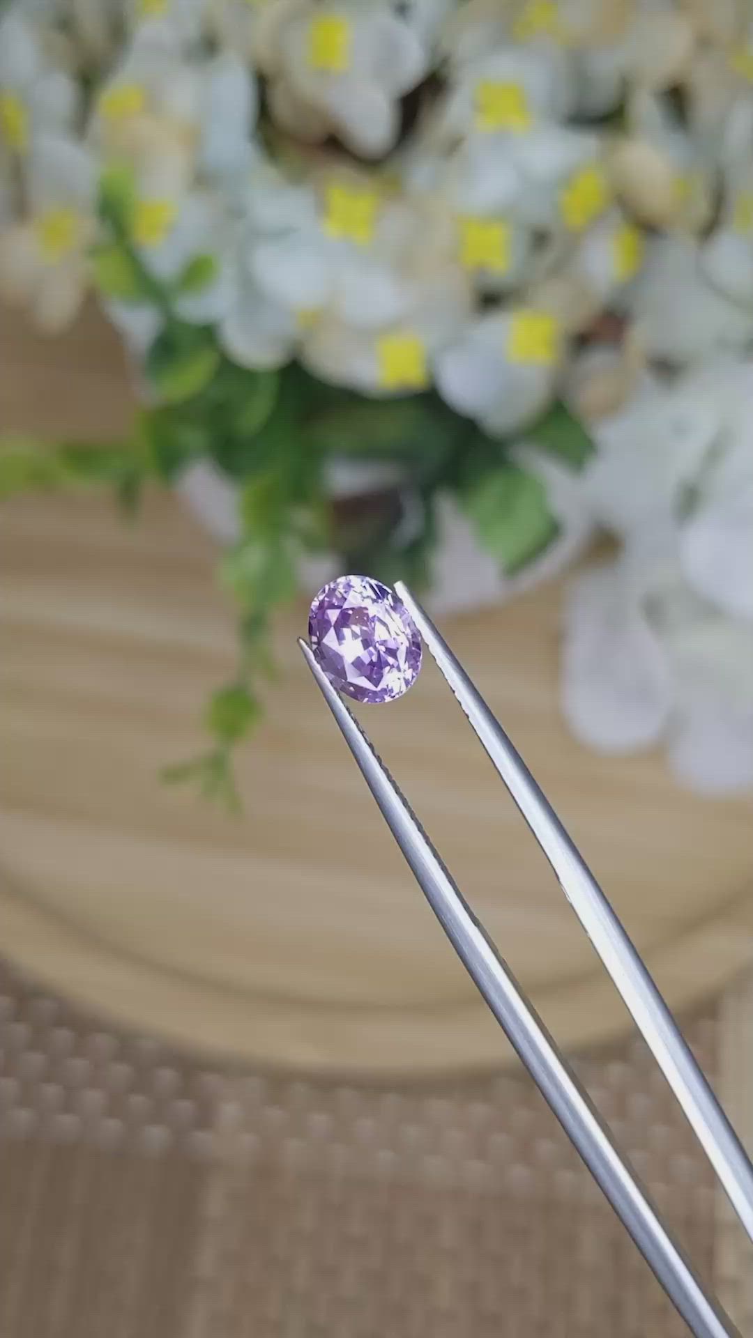 1.66 Ct. Purple Sapphire from Ceylon (Sri Lanka) Size Video