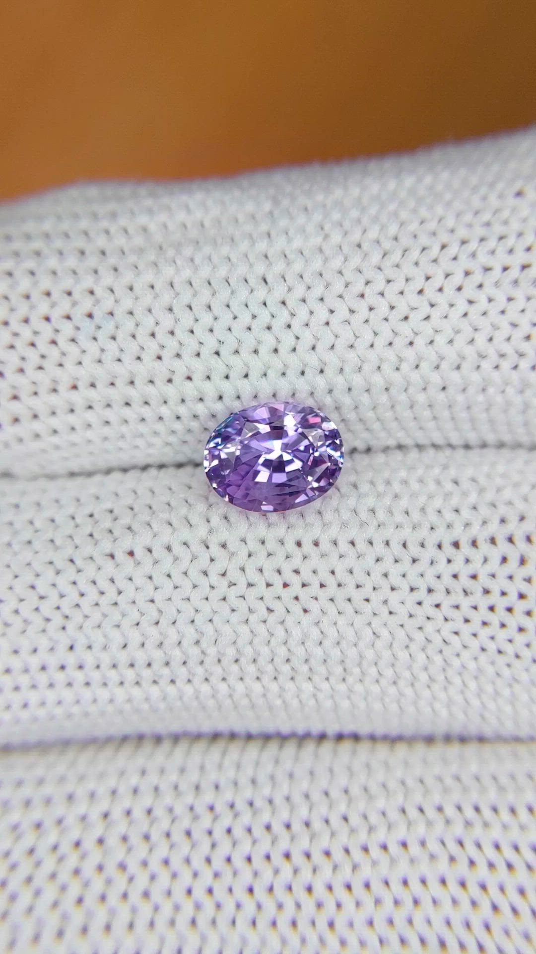 1.66 Ct. Purple Sapphire from Ceylon (Sri Lanka) Size Video