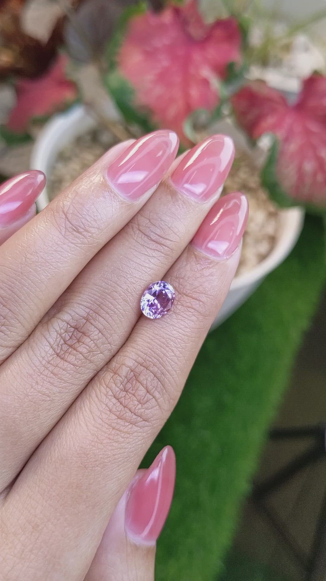 1.66 Ct. Purple Sapphire from Ceylon (Sri Lanka) Size Video