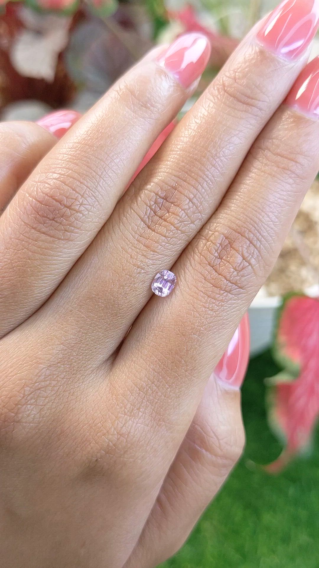 0.55 Ct. Purplish Pink Sapphire from Ceylon (Sri Lanka) Size Video
