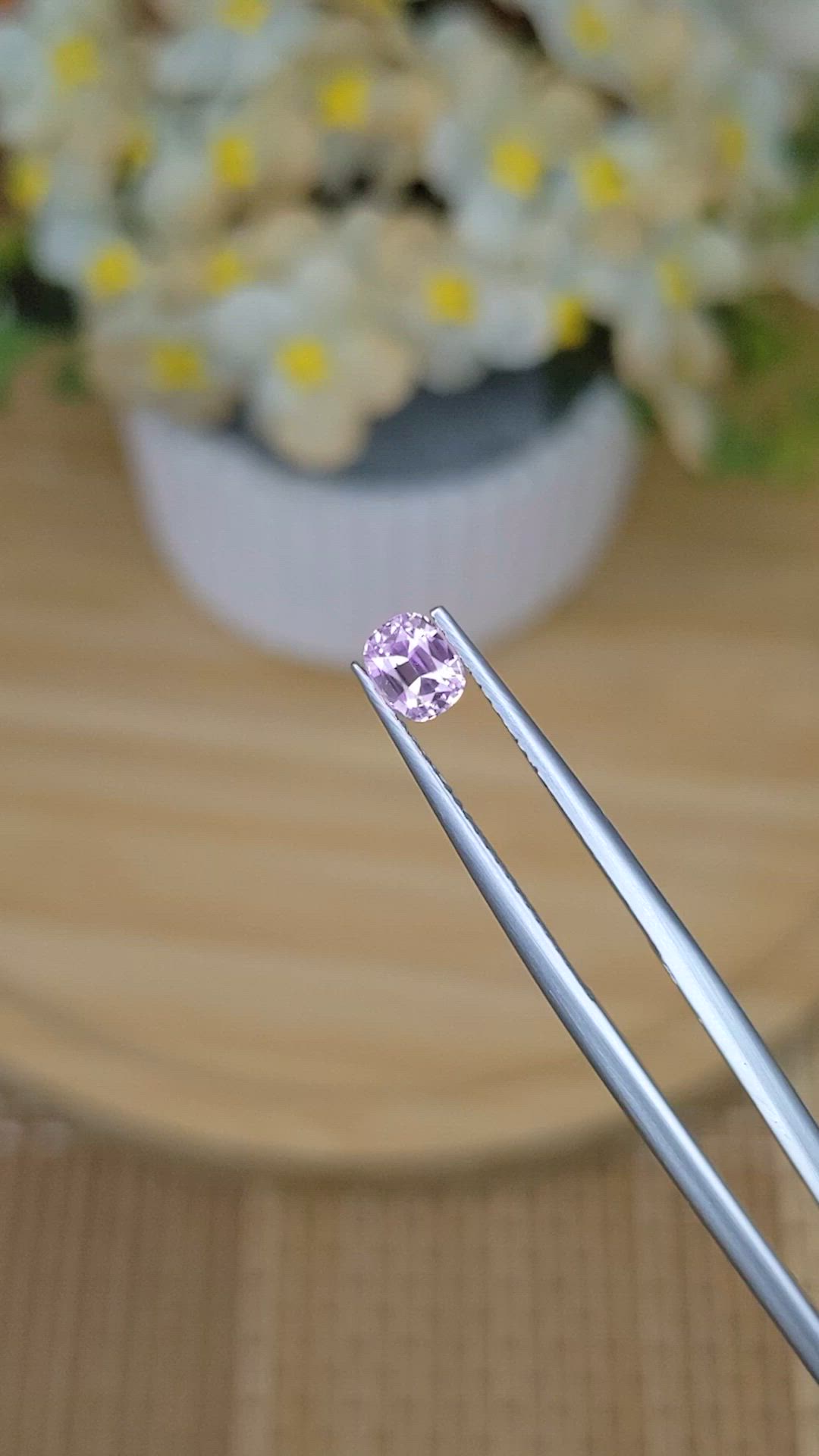 0.55 Ct. Purplish Pink Sapphire from Ceylon (Sri Lanka) Size Video