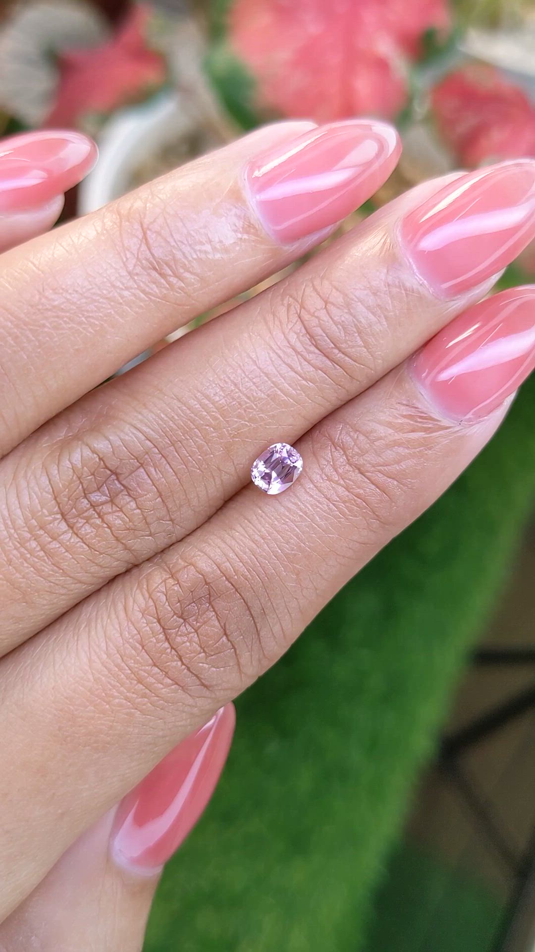 0.55 Ct. Purplish Pink Sapphire from Ceylon (Sri Lanka) Size Video