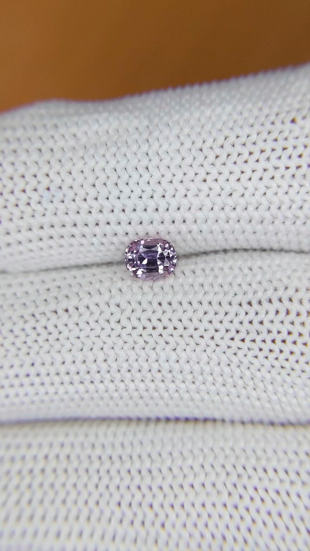 0.55 Ct. Purplish Pink Sapphire from Ceylon (Sri Lanka) Size Video