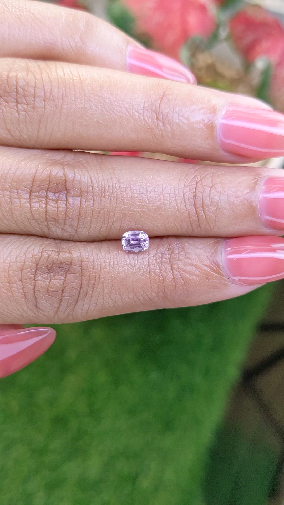 0.55 Ct. Purplish Pink Sapphire from Ceylon (Sri Lanka) Size Video