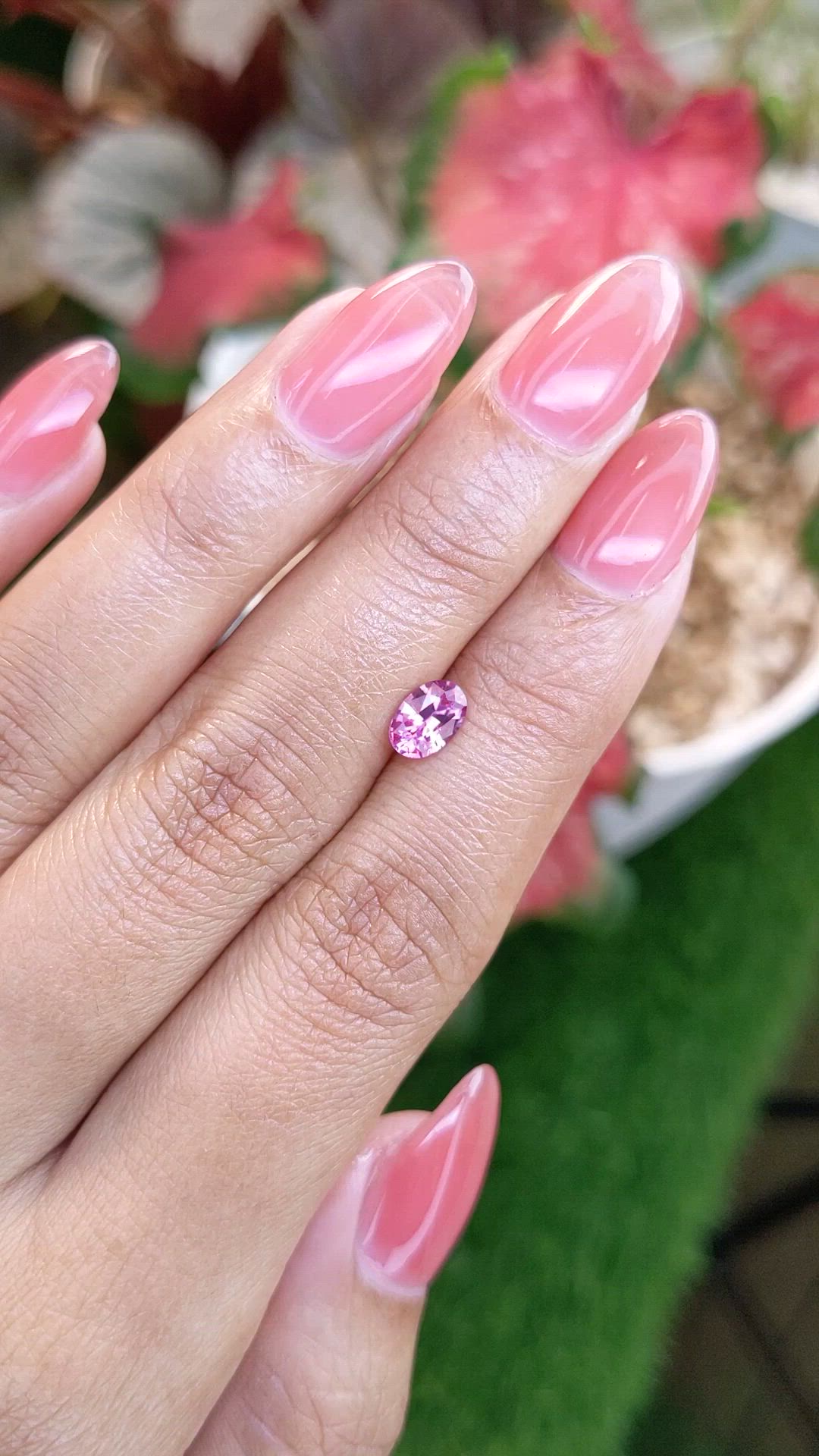 0.79 Ct. Pink Sapphire from Ceylon (Sri Lanka) Size Video