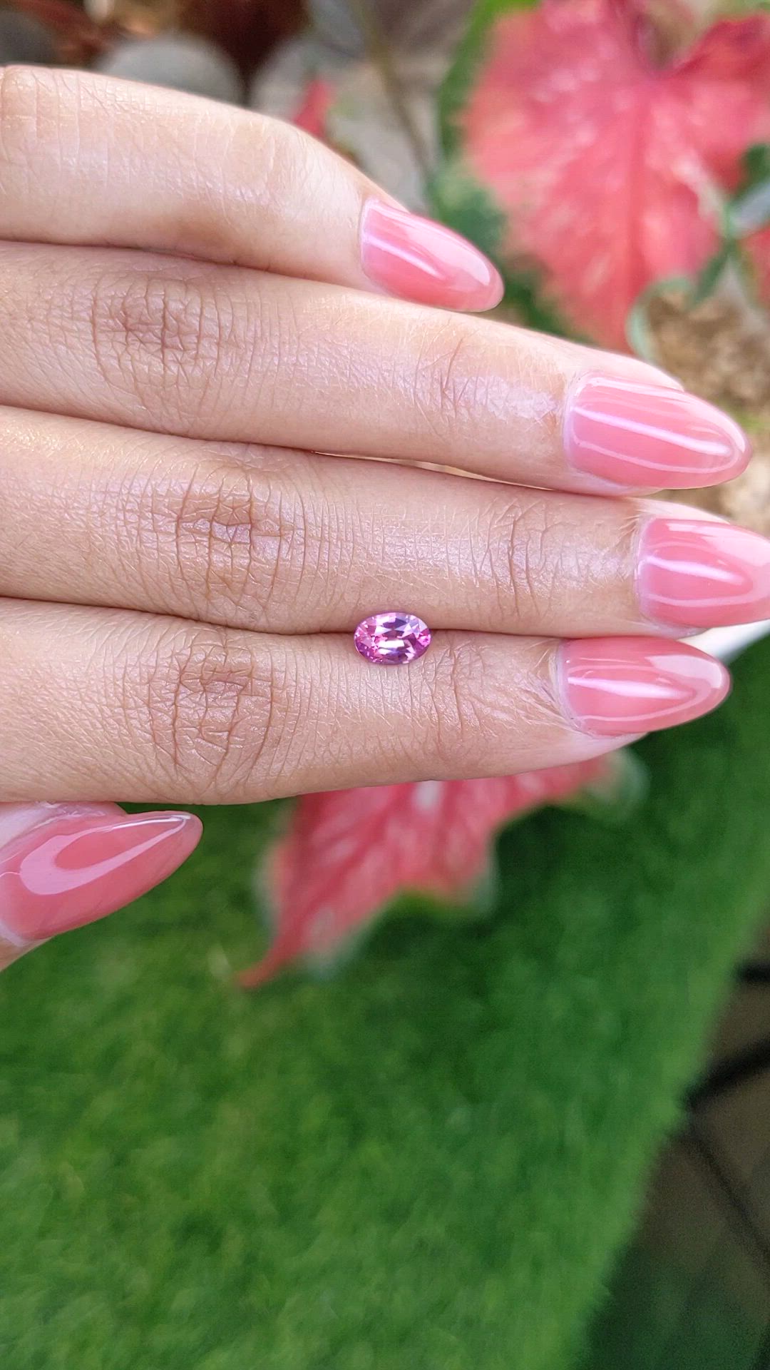 0.79 Ct. Pink Sapphire from Ceylon (Sri Lanka) Size Video