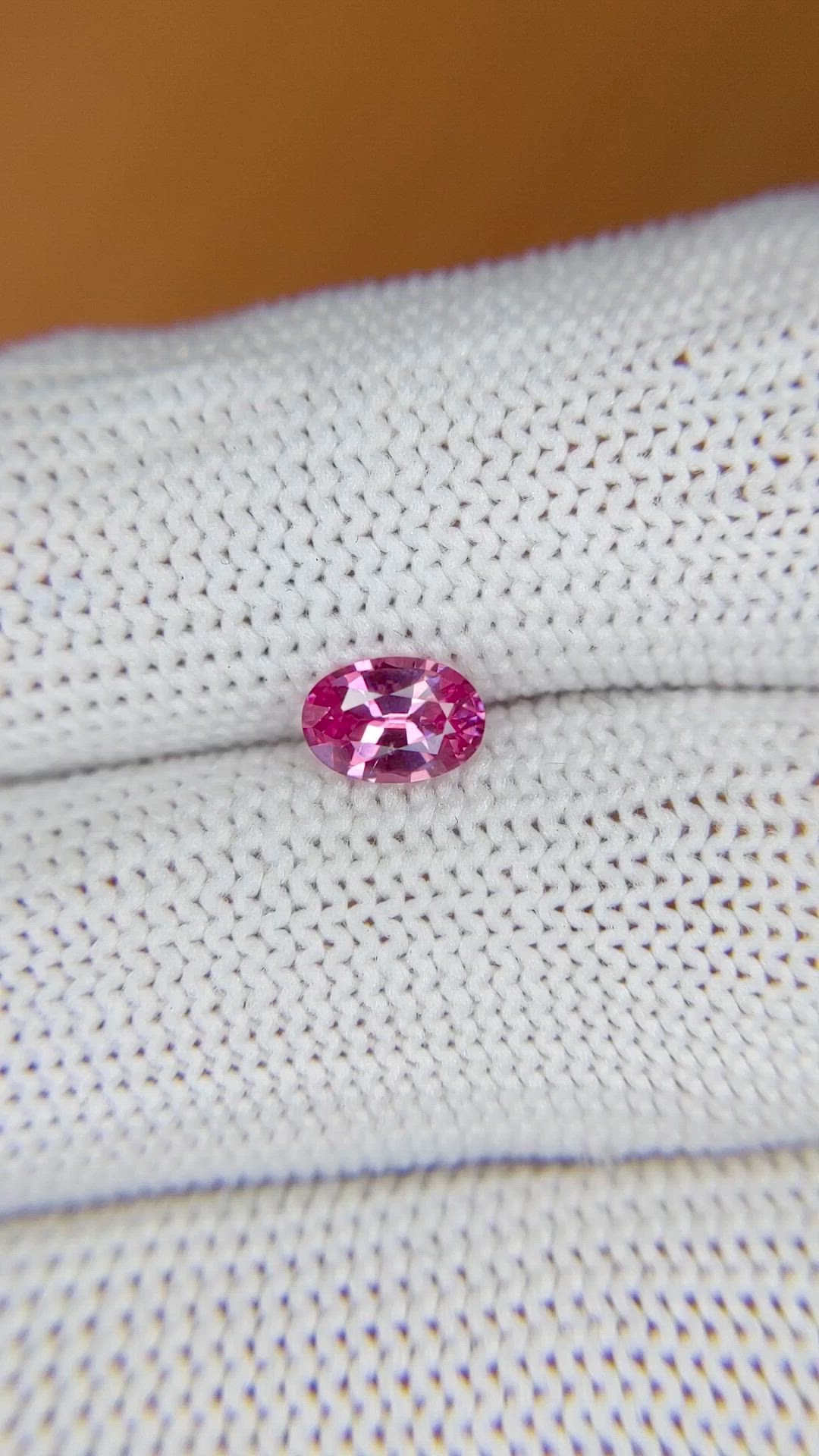 0.79 Ct. Pink Sapphire from Ceylon (Sri Lanka) Size Video