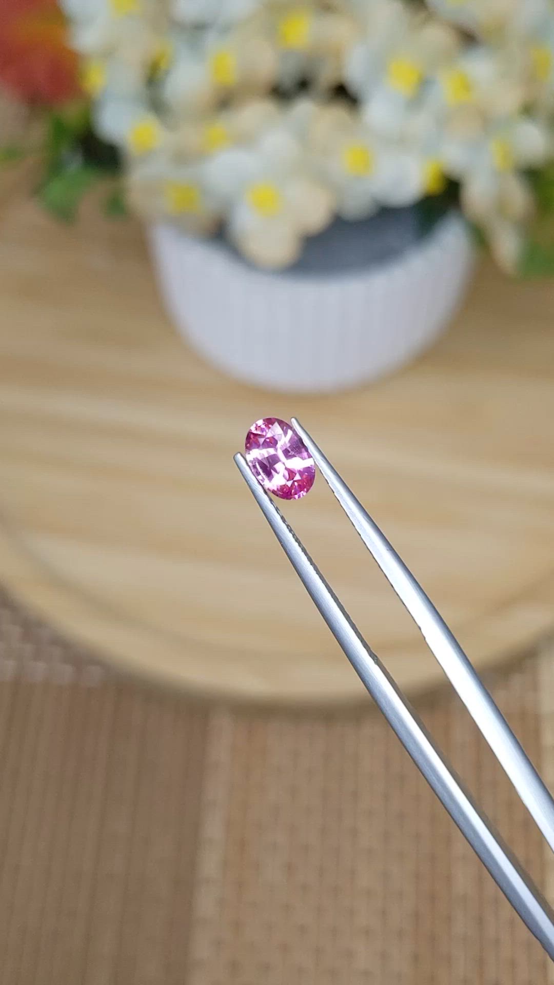 0.79 Ct. Pink Sapphire from Ceylon (Sri Lanka) Size Video