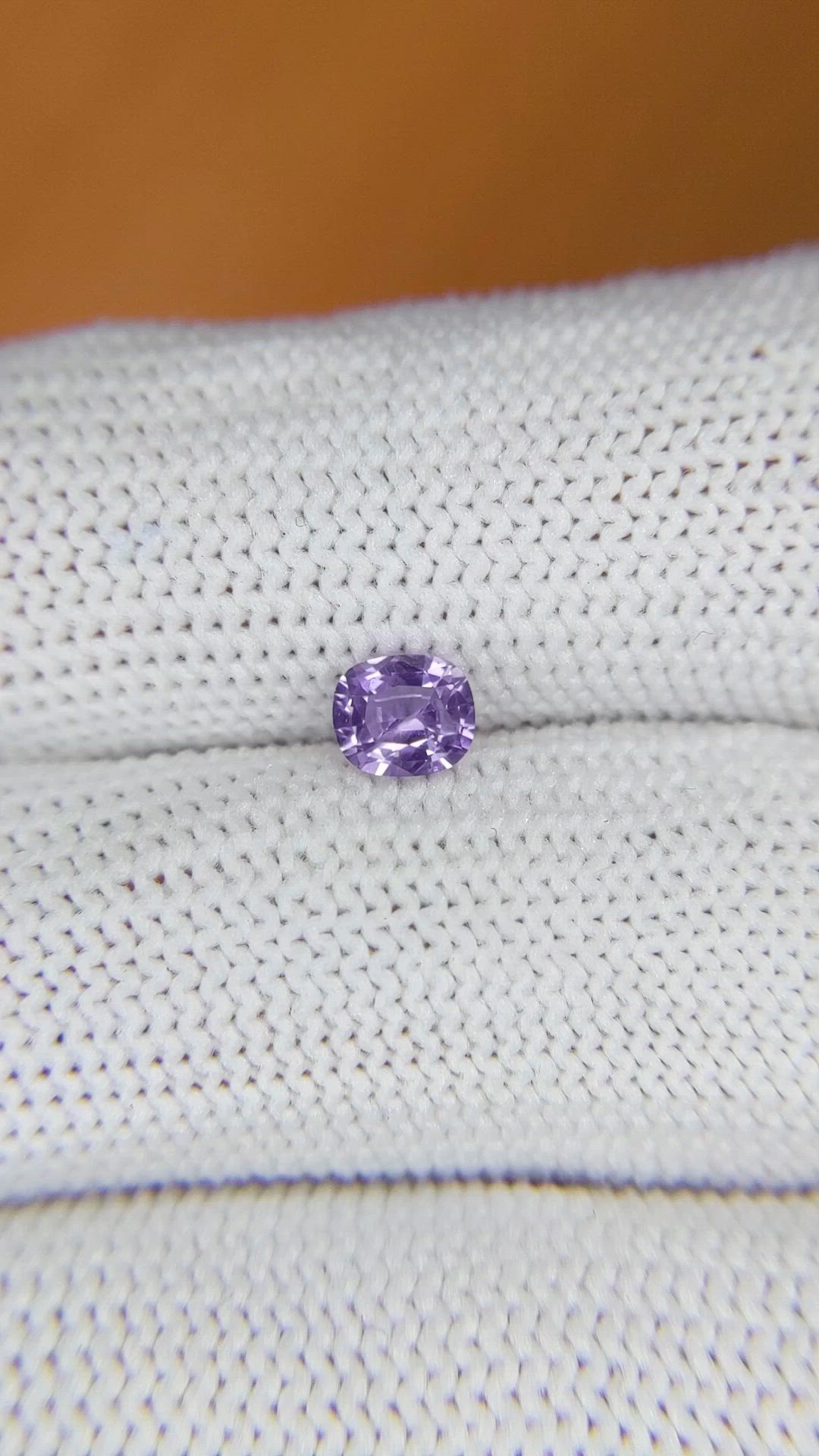 0.53 Ct. Purple Sapphire from Ceylon (Sri Lanka) Size Video