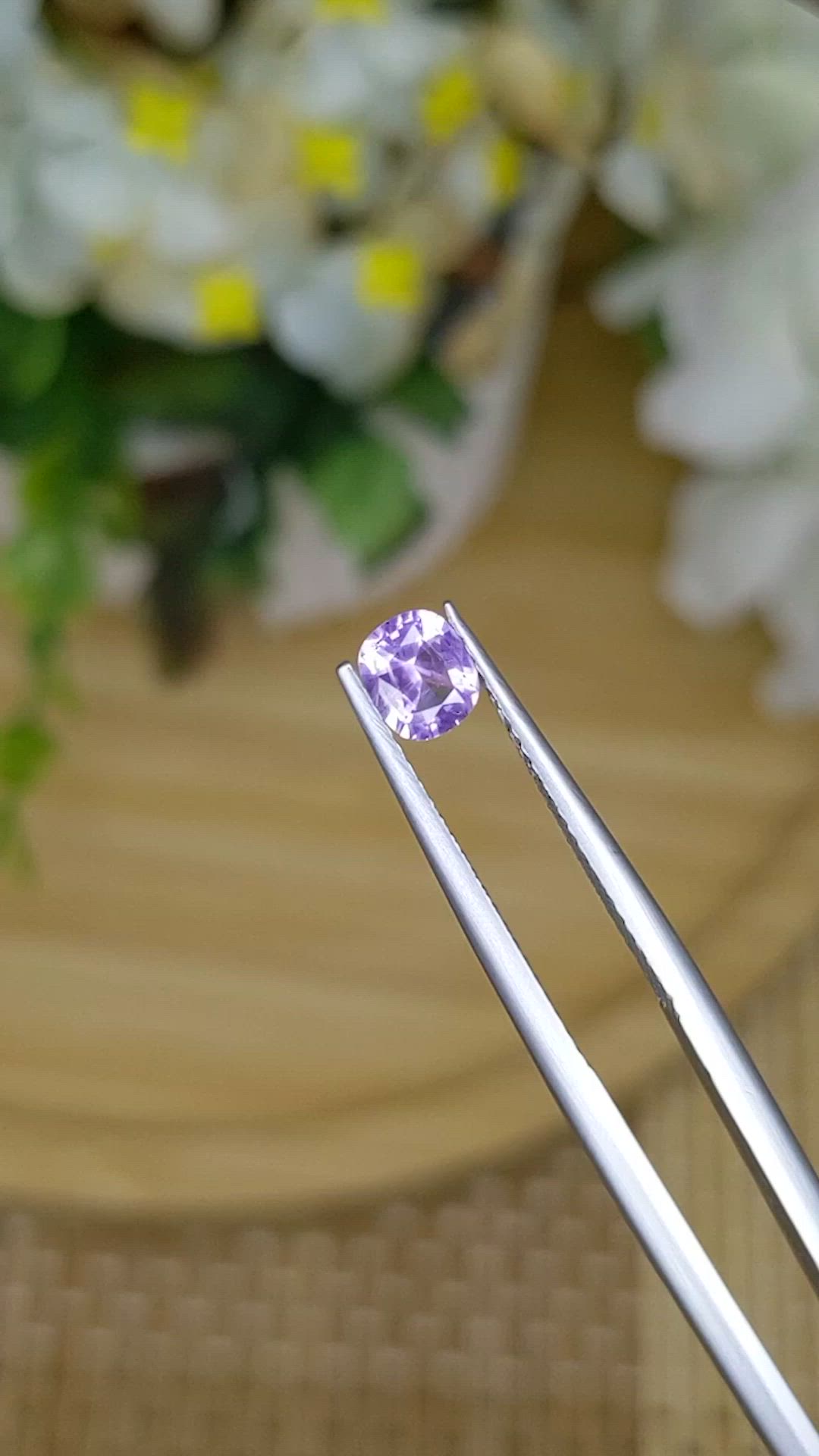 0.53 Ct. Purple Sapphire from Ceylon (Sri Lanka) Size Video