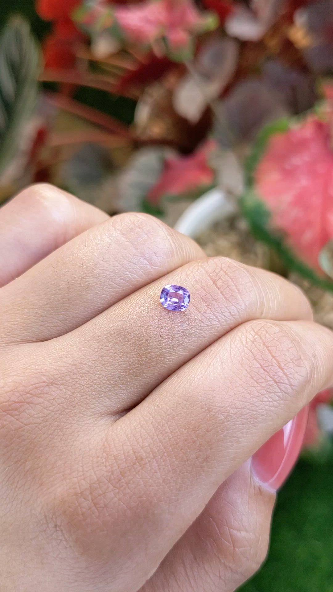 0.53 Ct. Purple Sapphire from Ceylon (Sri Lanka) Size Video