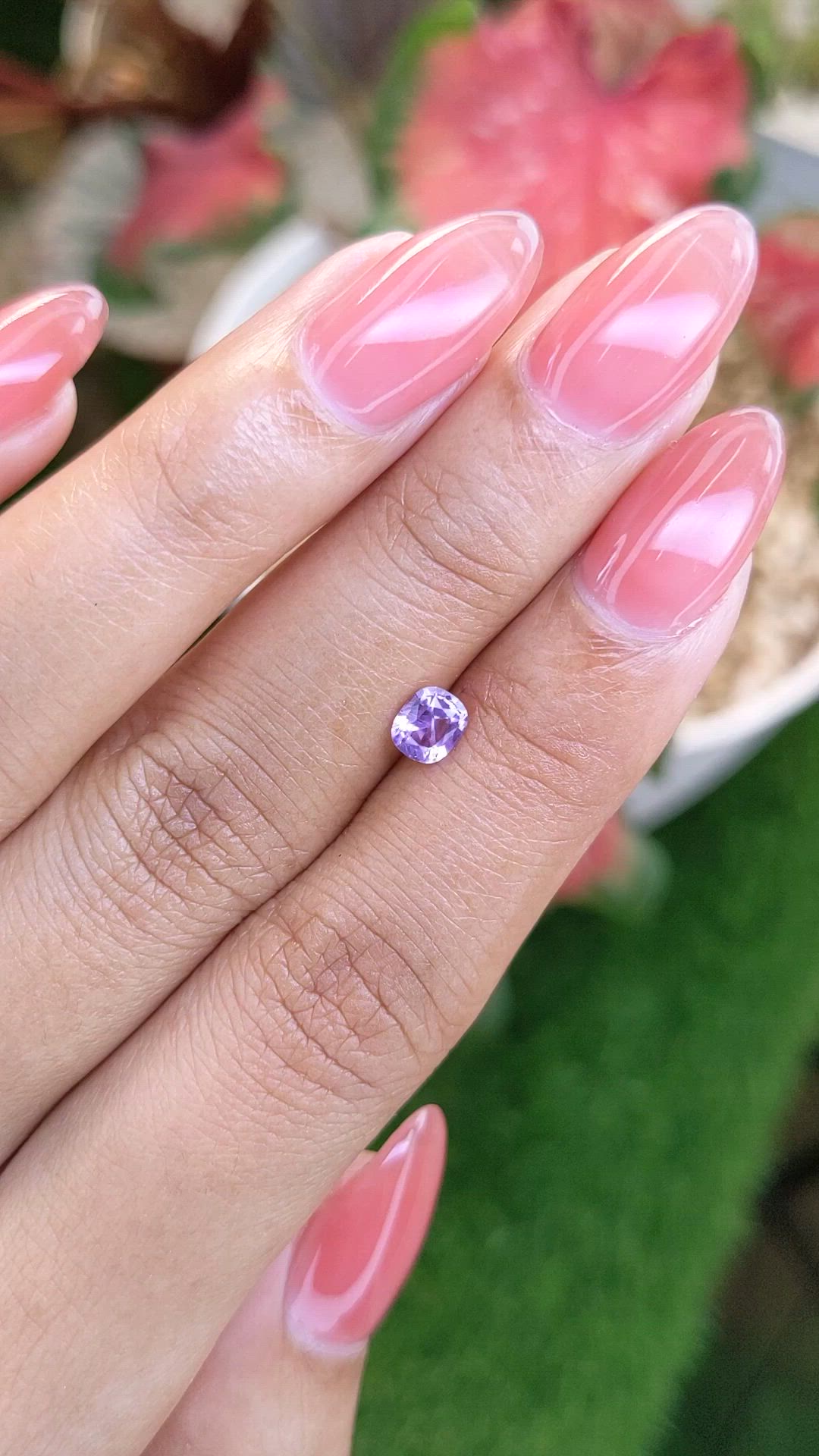 0.53 Ct. Purple Sapphire from Ceylon (Sri Lanka) Size Video