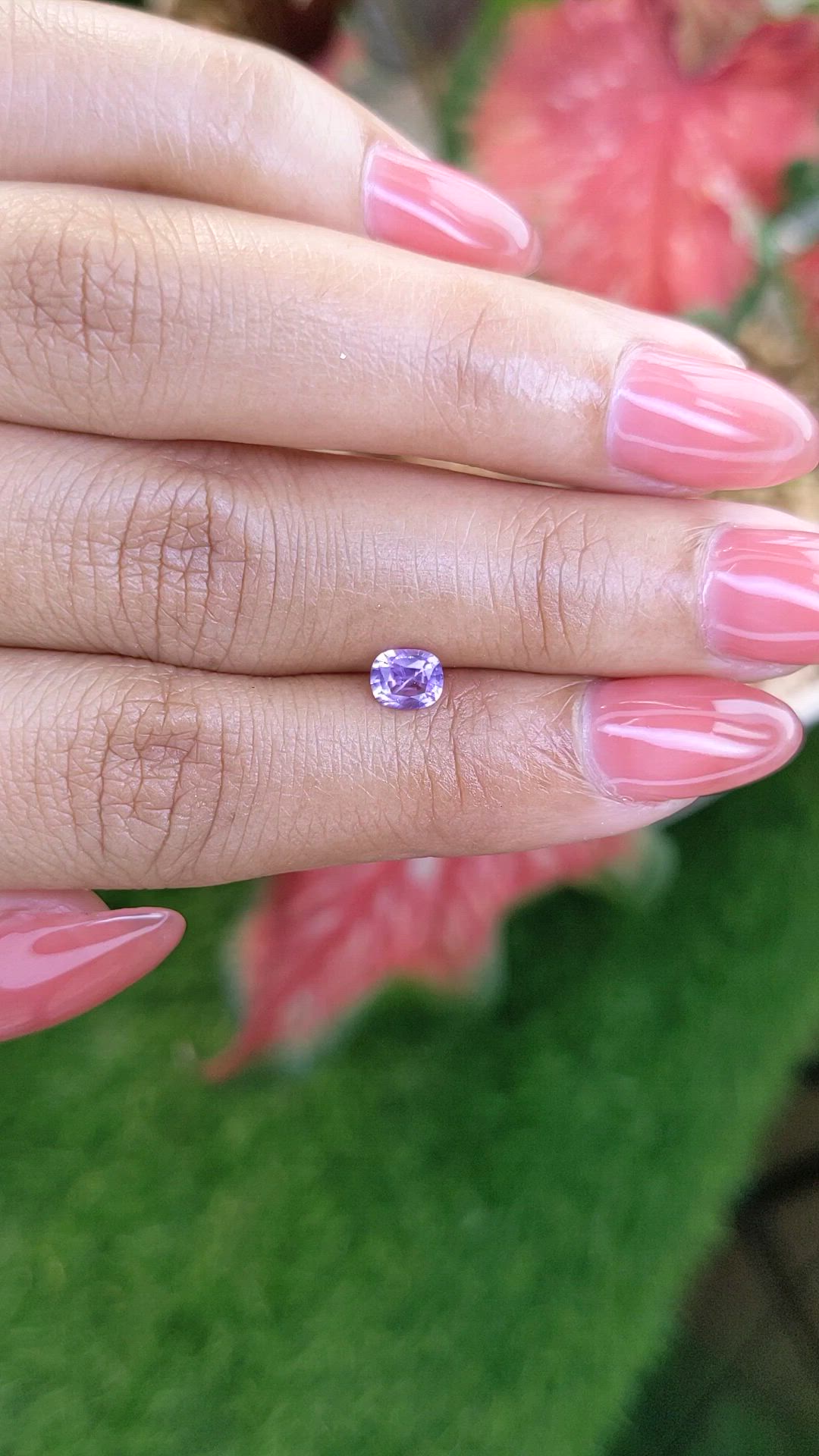 0.53 Ct. Purple Sapphire from Ceylon (Sri Lanka) Size Video