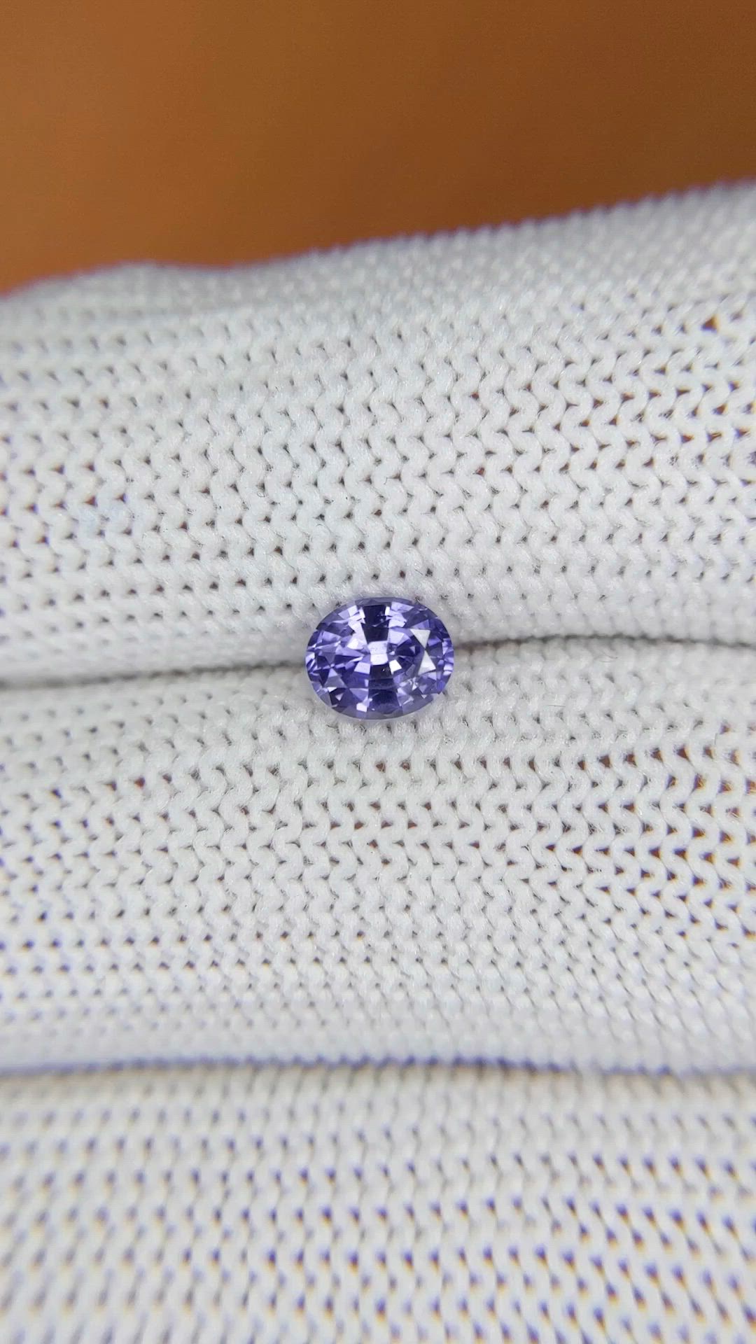 0.72 Ct. Violet Sapphire from Ceylon (Sri Lanka) Size Video