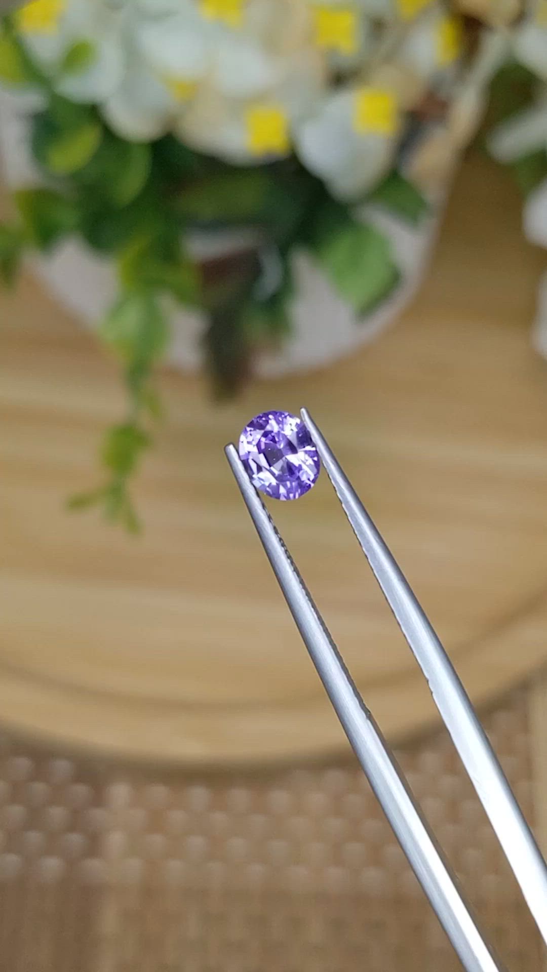 0.72 Ct. Violet Sapphire from Ceylon (Sri Lanka) Size Video