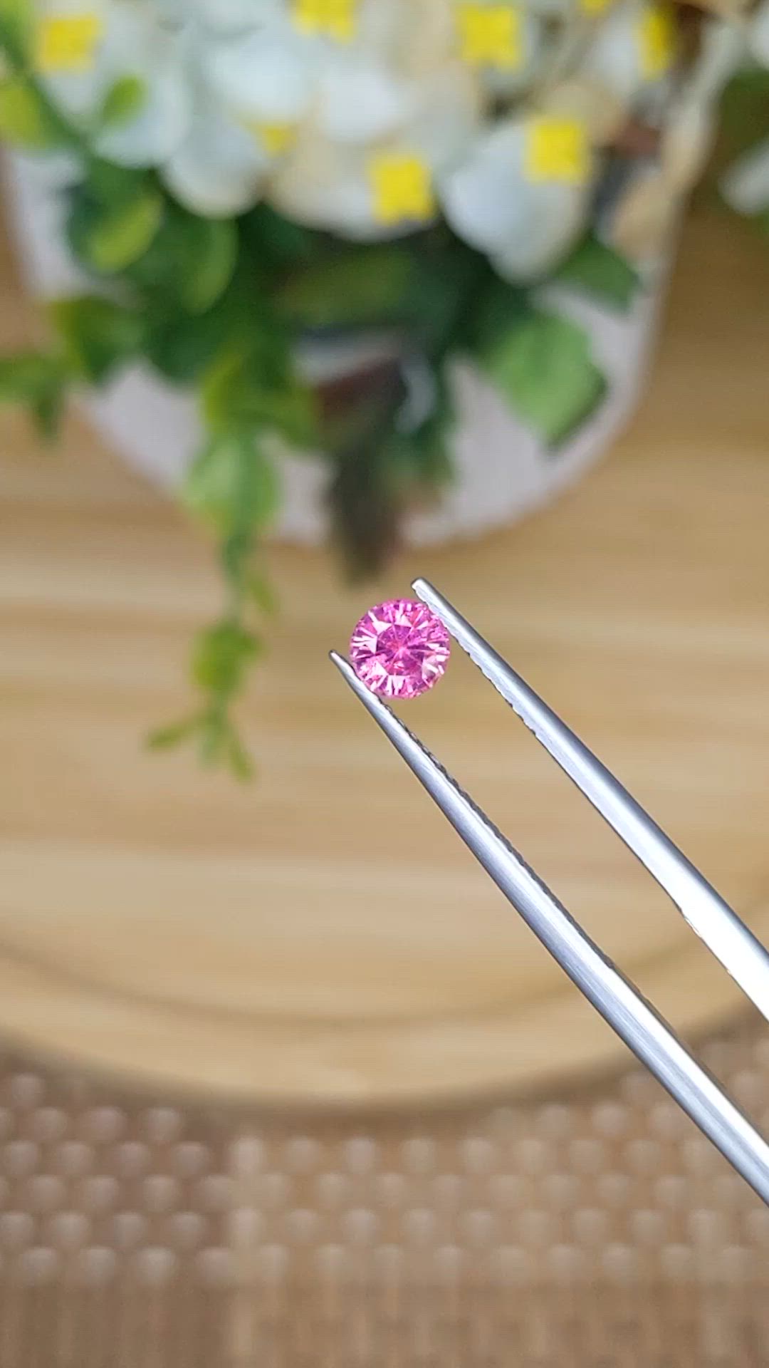 0.53 Ct. Reddish Pink Sapphire from Ceylon (Sri Lanka) Size Video