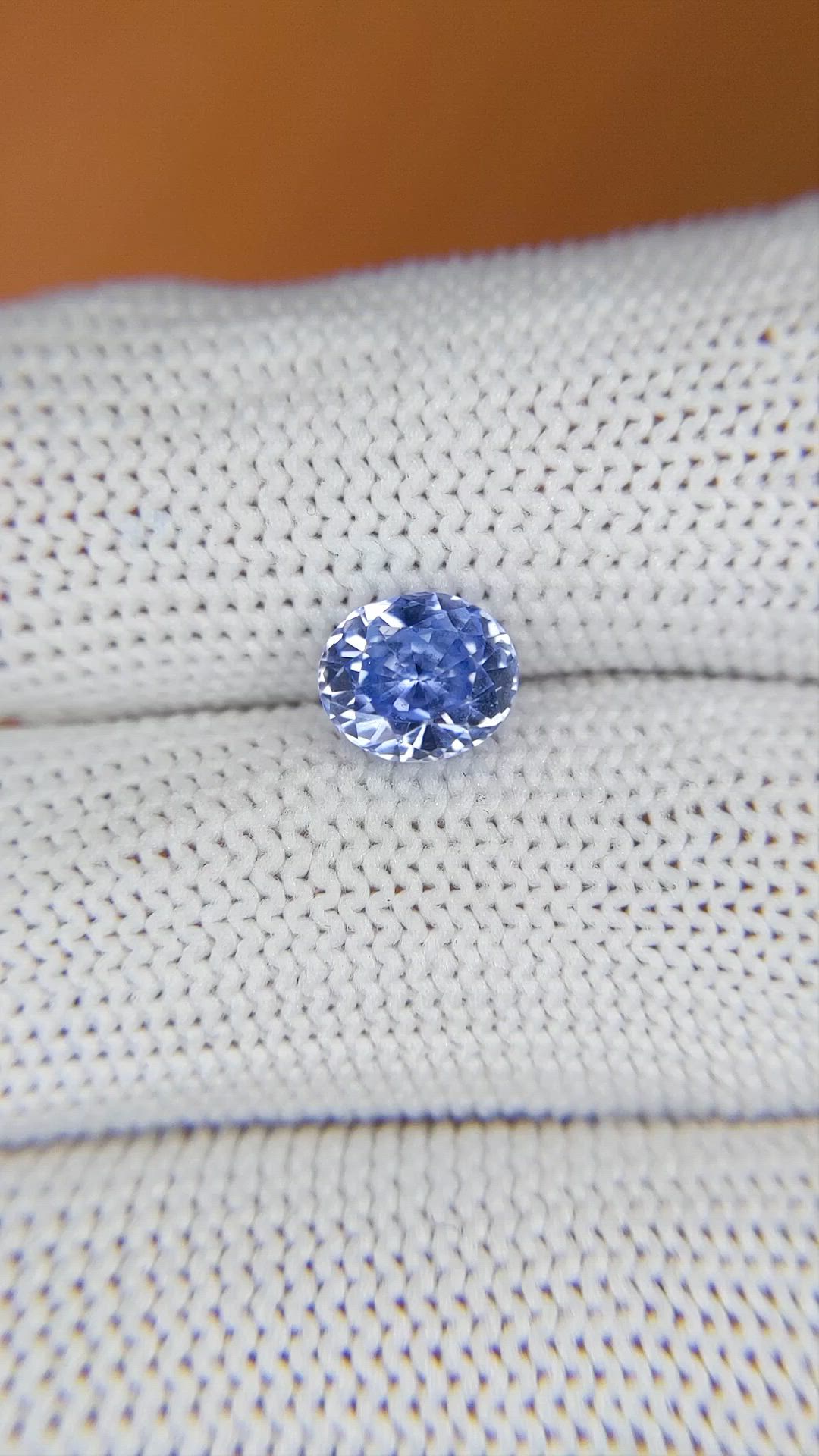 2.01 Ct. Blue Sapphire from Ceylon (Sri Lanka) Size Video