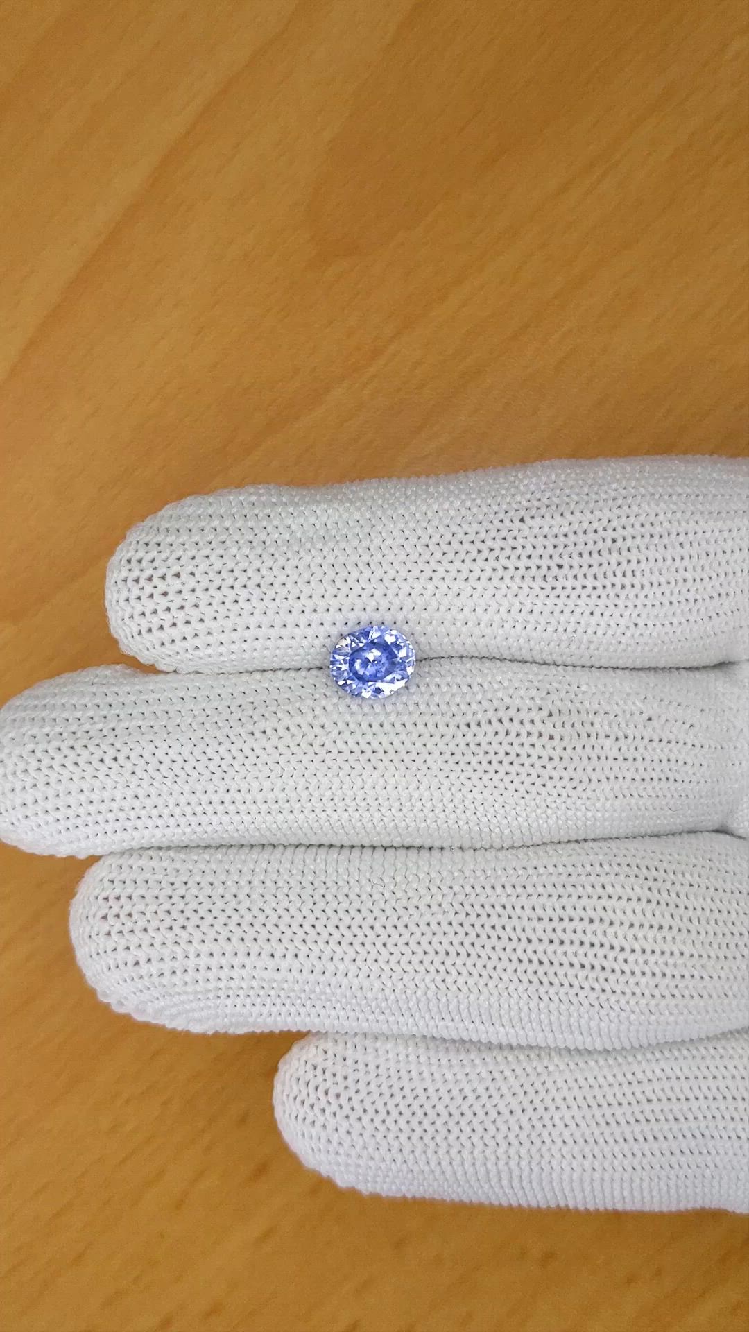 2.01 Ct. Blue Sapphire from Ceylon (Sri Lanka) Size Video