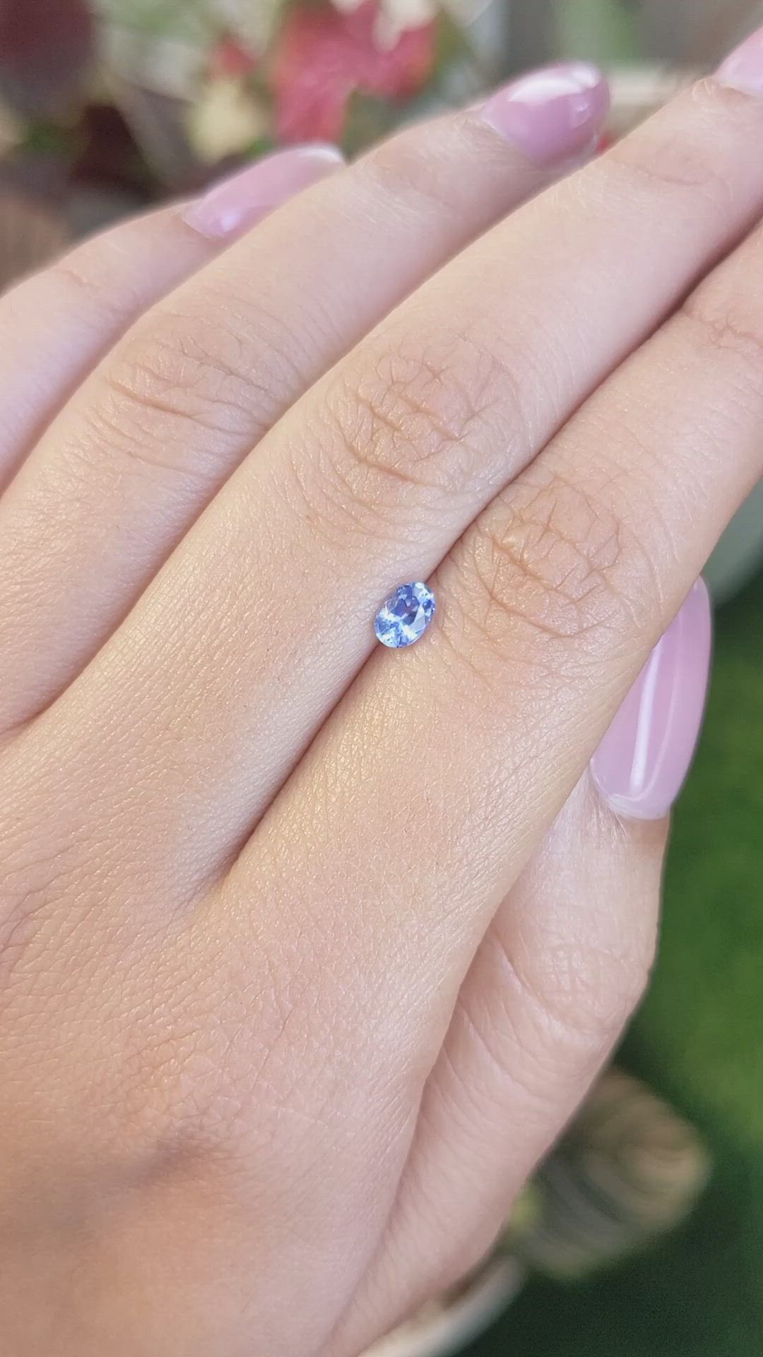 0.36 Ct. Blue Sapphire from Ceylon (Sri Lanka) Size Video