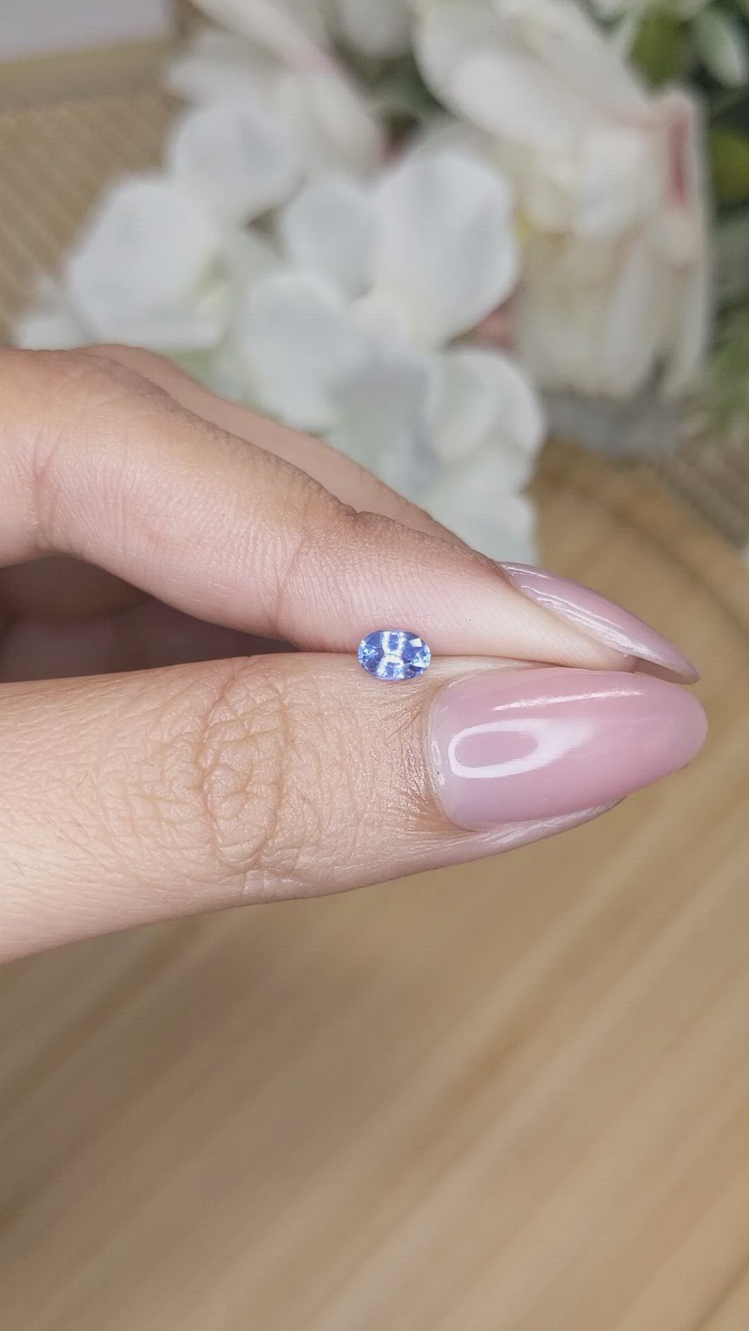 0.36 Ct. Blue Sapphire from Ceylon (Sri Lanka) Size Video