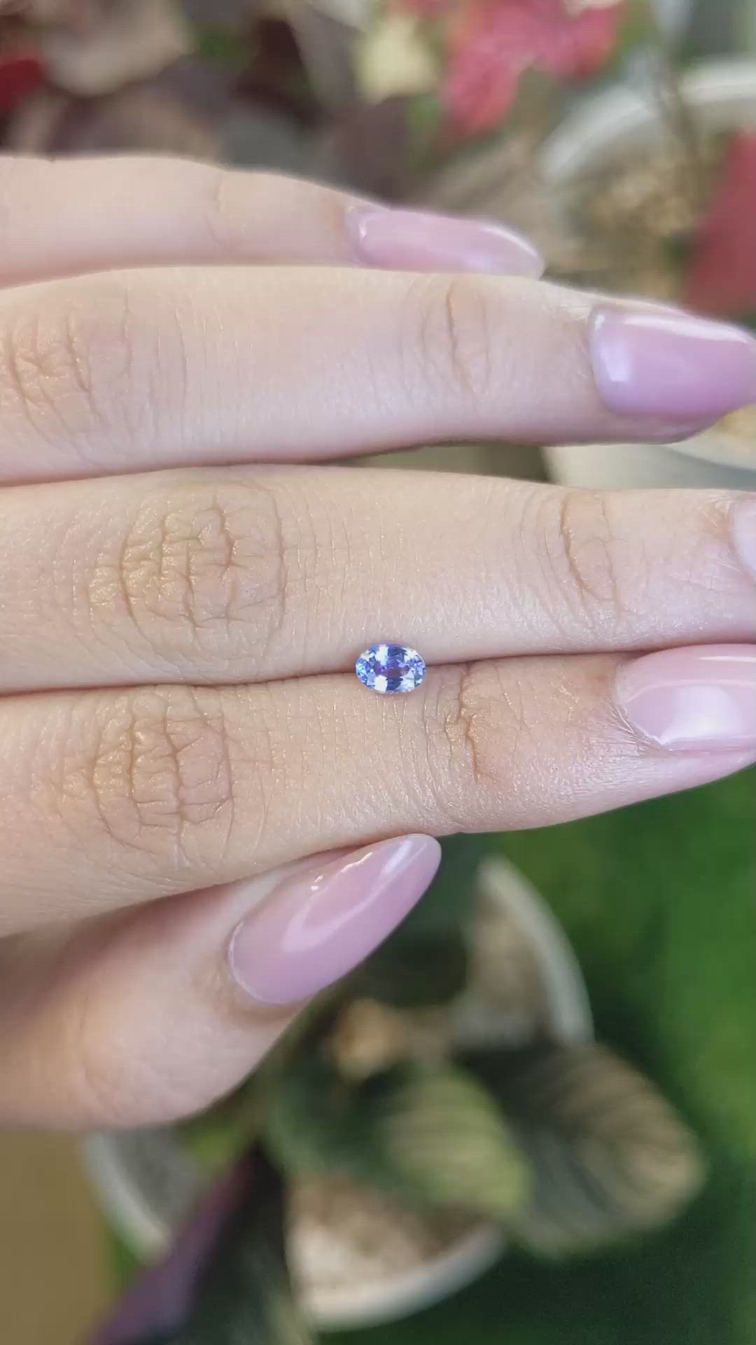 0.39 Ct. Blue Sapphire from Ceylon (Sri Lanka) Size Video