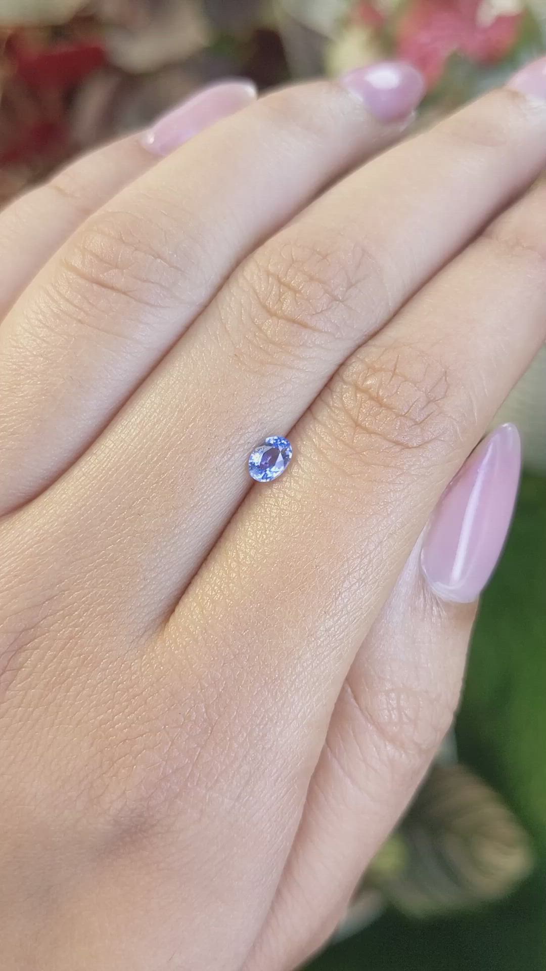 0.39 Ct. Blue Sapphire from Ceylon (Sri Lanka) Size Video