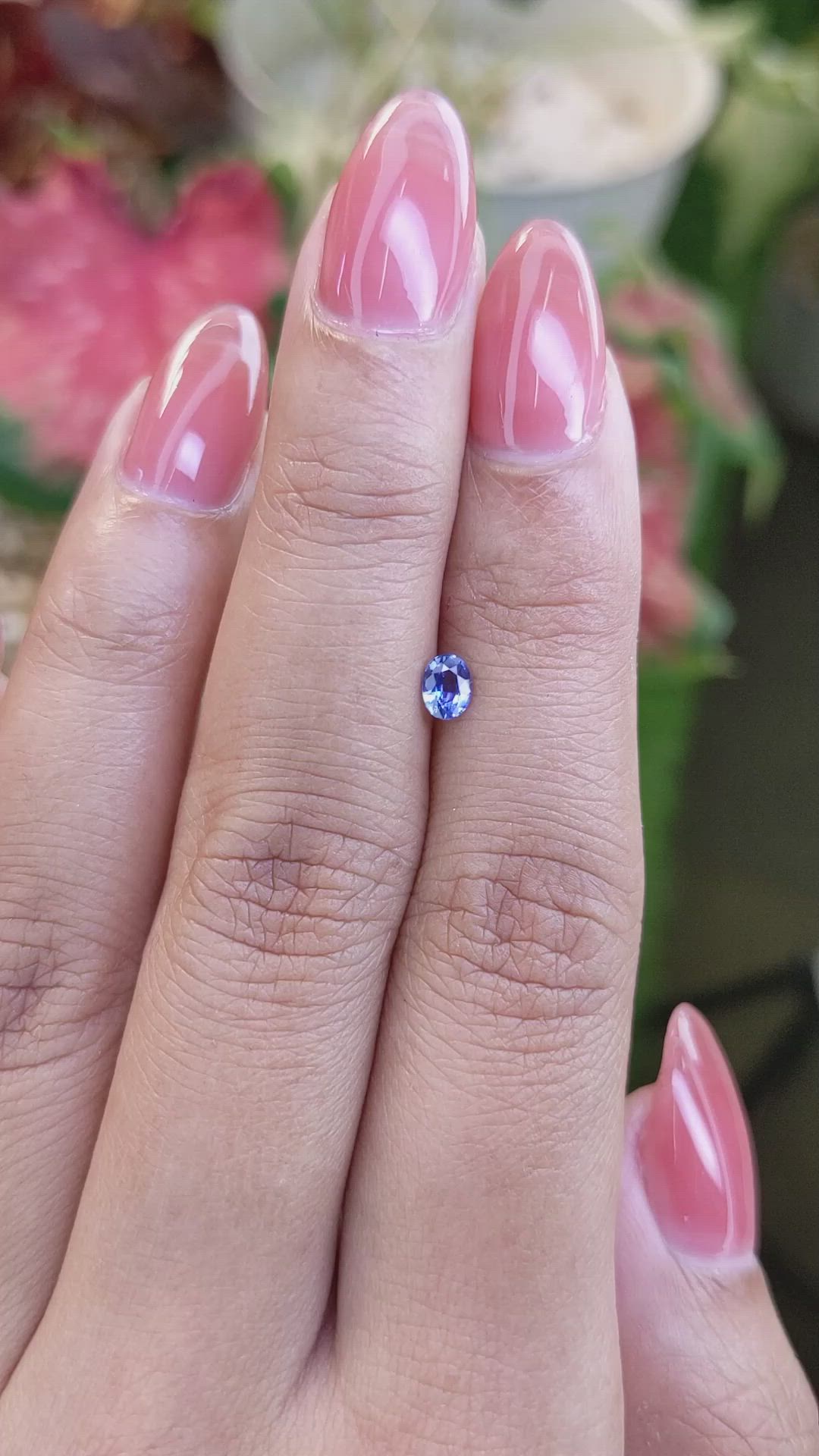 0.35 Ct. Blue Sapphire from Ceylon (Sri Lanka) Size Video