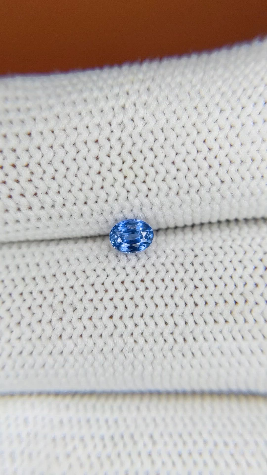 0.35 Ct. Blue Sapphire from Ceylon (Sri Lanka) Size Video