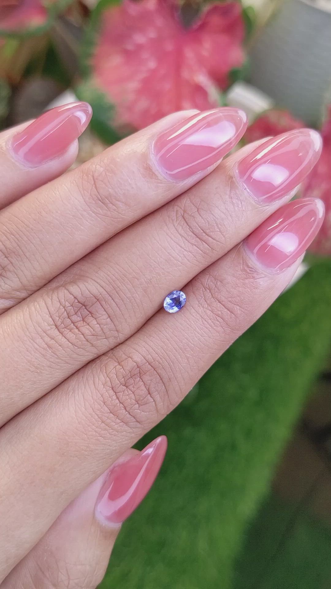 0.35 Ct. Blue Sapphire from Ceylon (Sri Lanka) Size Video