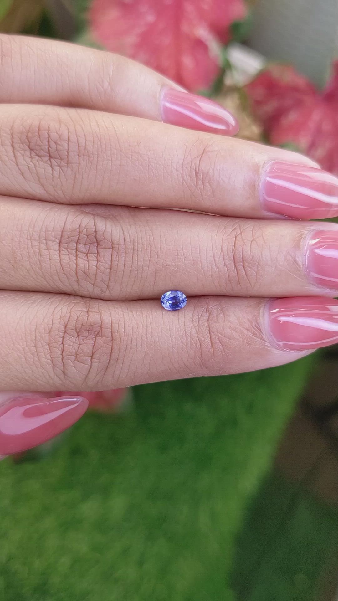 0.35 Ct. Blue Sapphire from Ceylon (Sri Lanka) Size Video