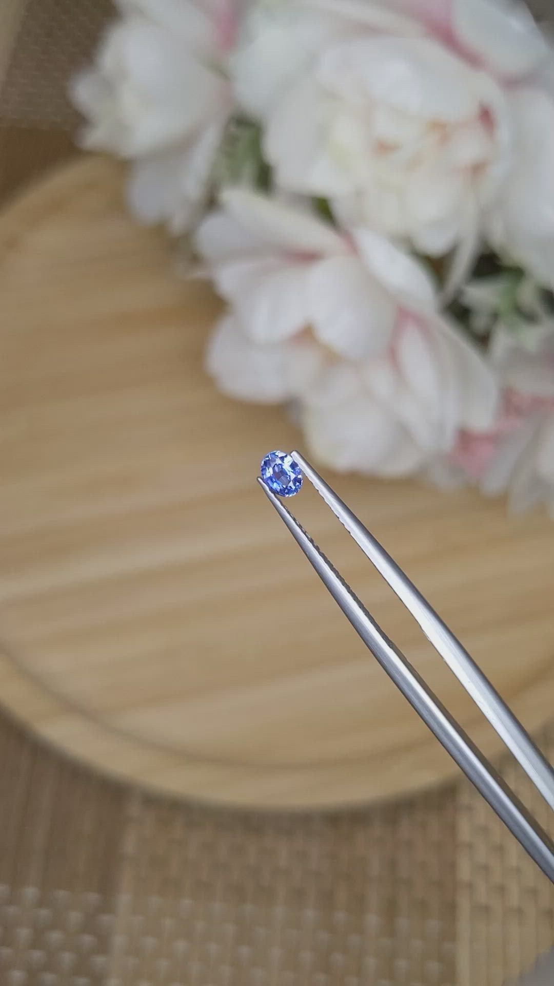 0.35 Ct. Blue Sapphire from Ceylon (Sri Lanka) Size Video