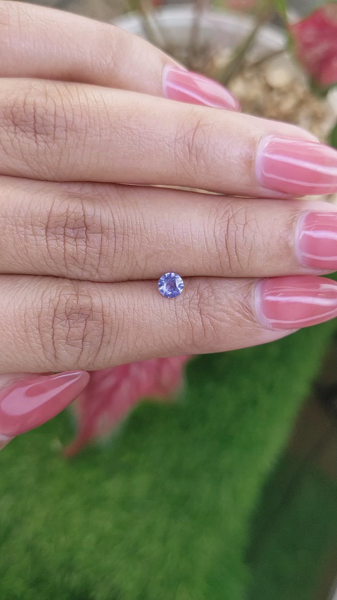 0.35 Ct. Blue Sapphire from Ceylon (Sri Lanka) Size Video