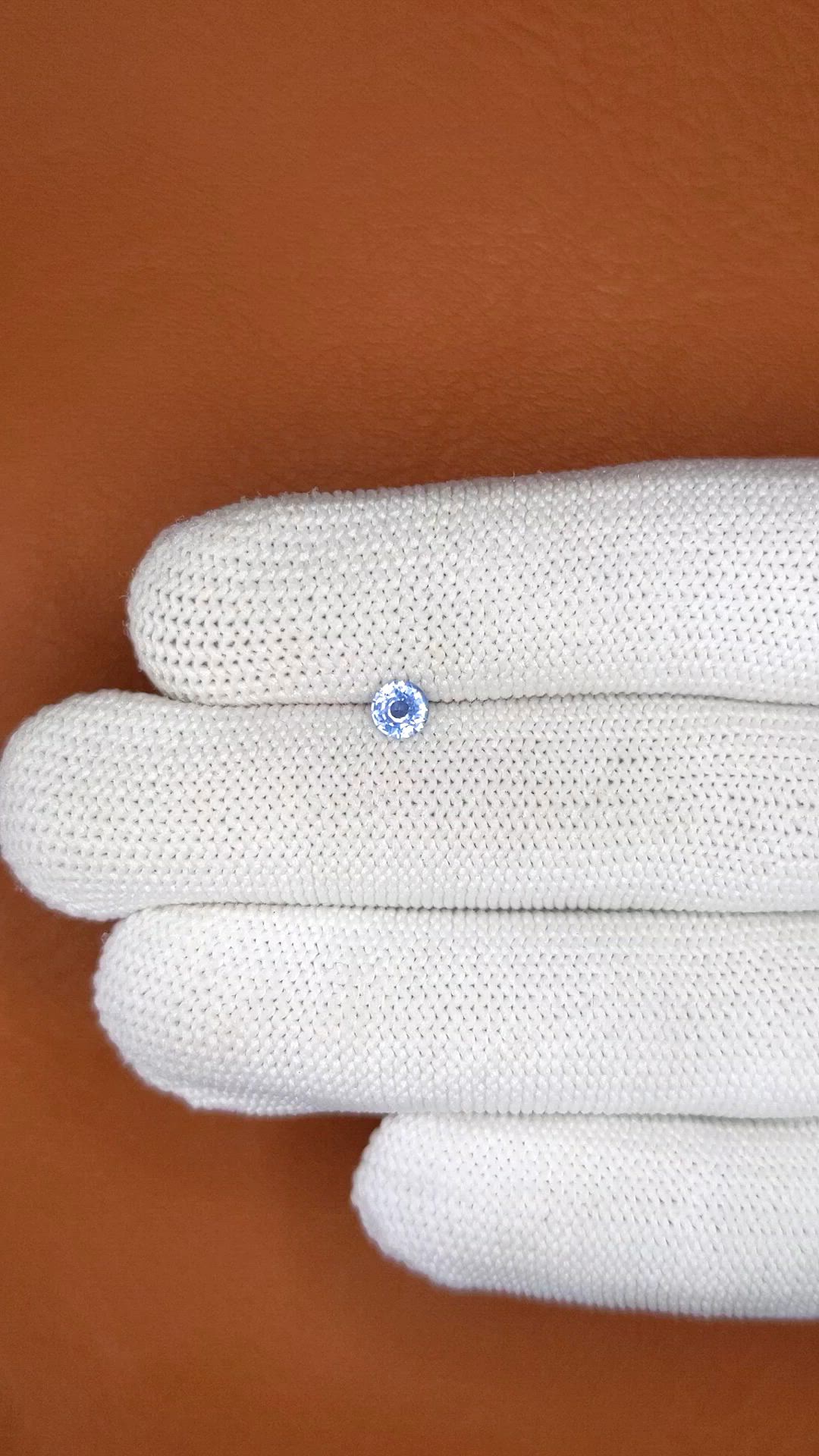0.35 Ct. Blue Sapphire from Ceylon (Sri Lanka) Size Video