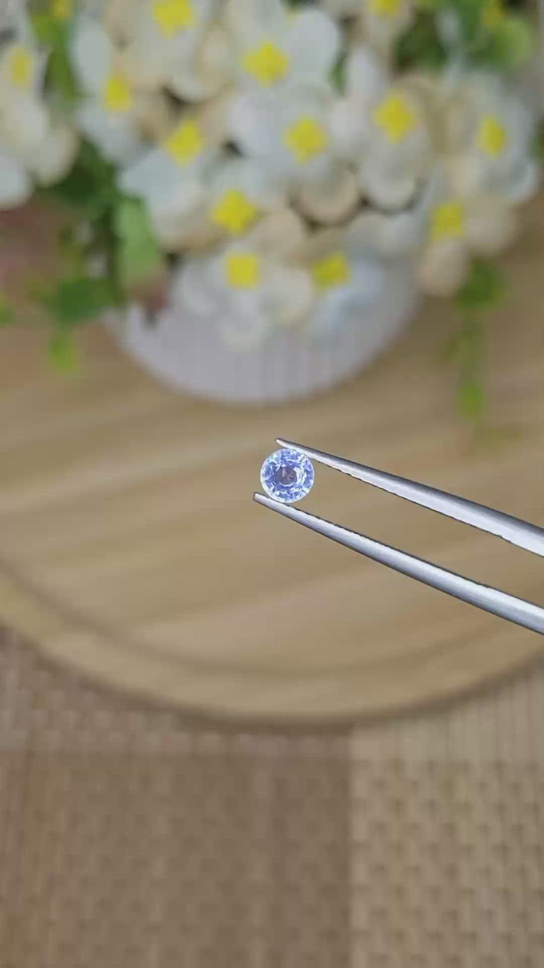 0.35 Ct. Blue Sapphire from Ceylon (Sri Lanka) Size Video