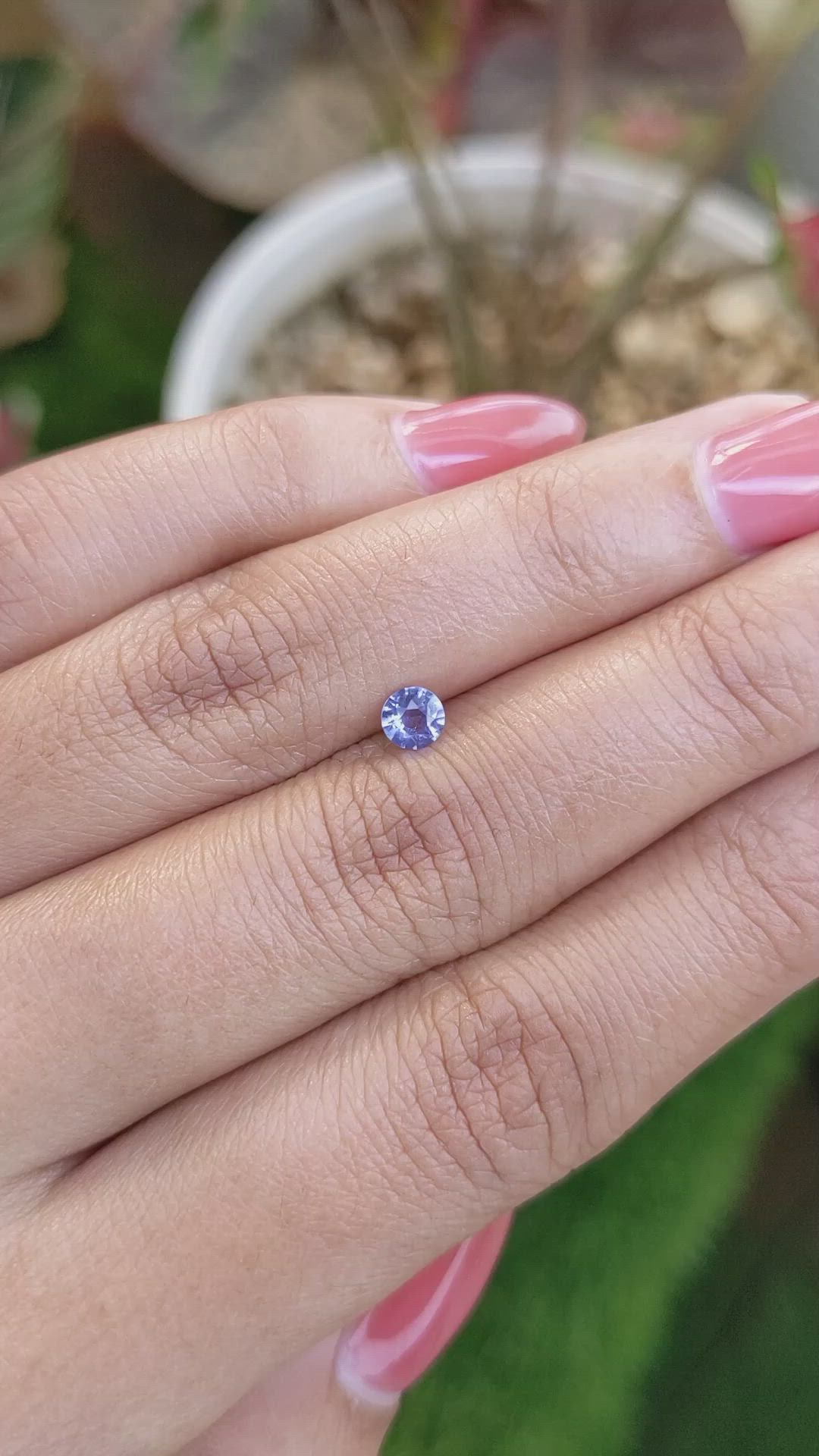 0.35 Ct. Blue Sapphire from Ceylon (Sri Lanka) Size Video