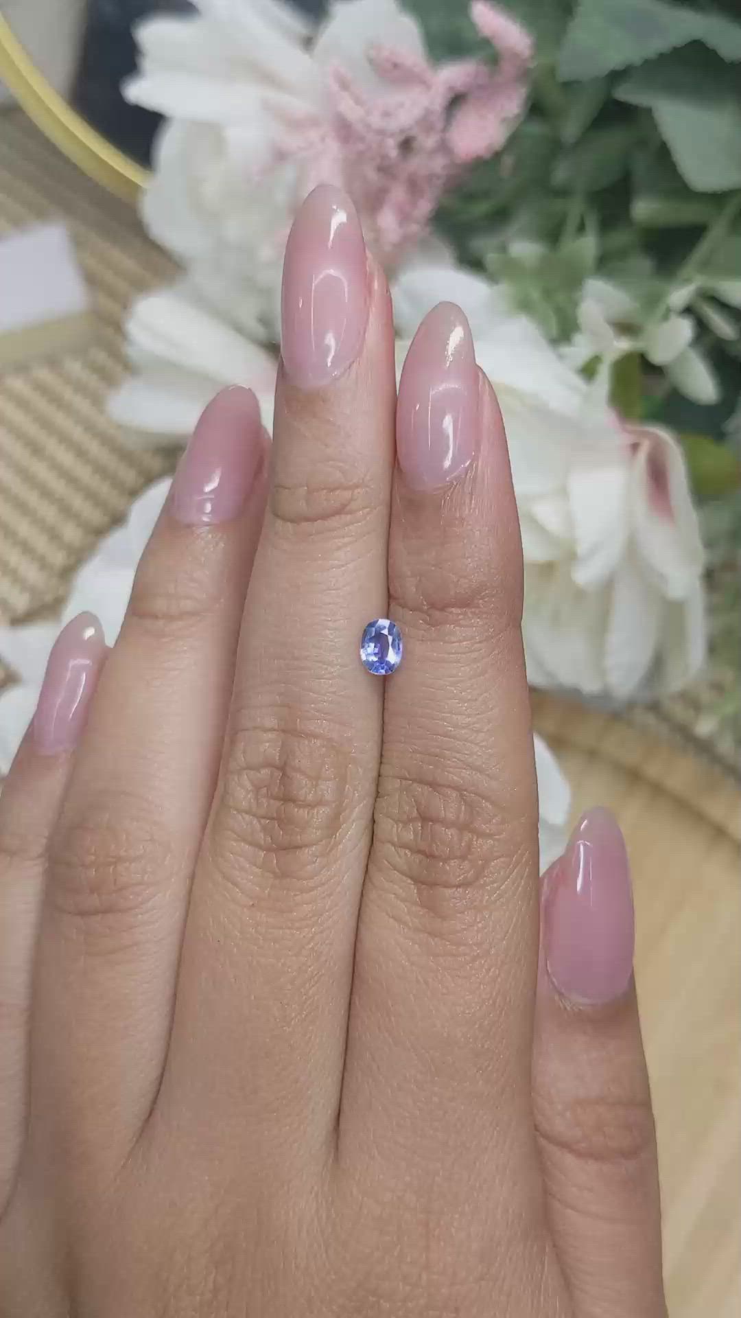 0.35 Ct. Blue Sapphire from Ceylon (Sri Lanka) Size Video