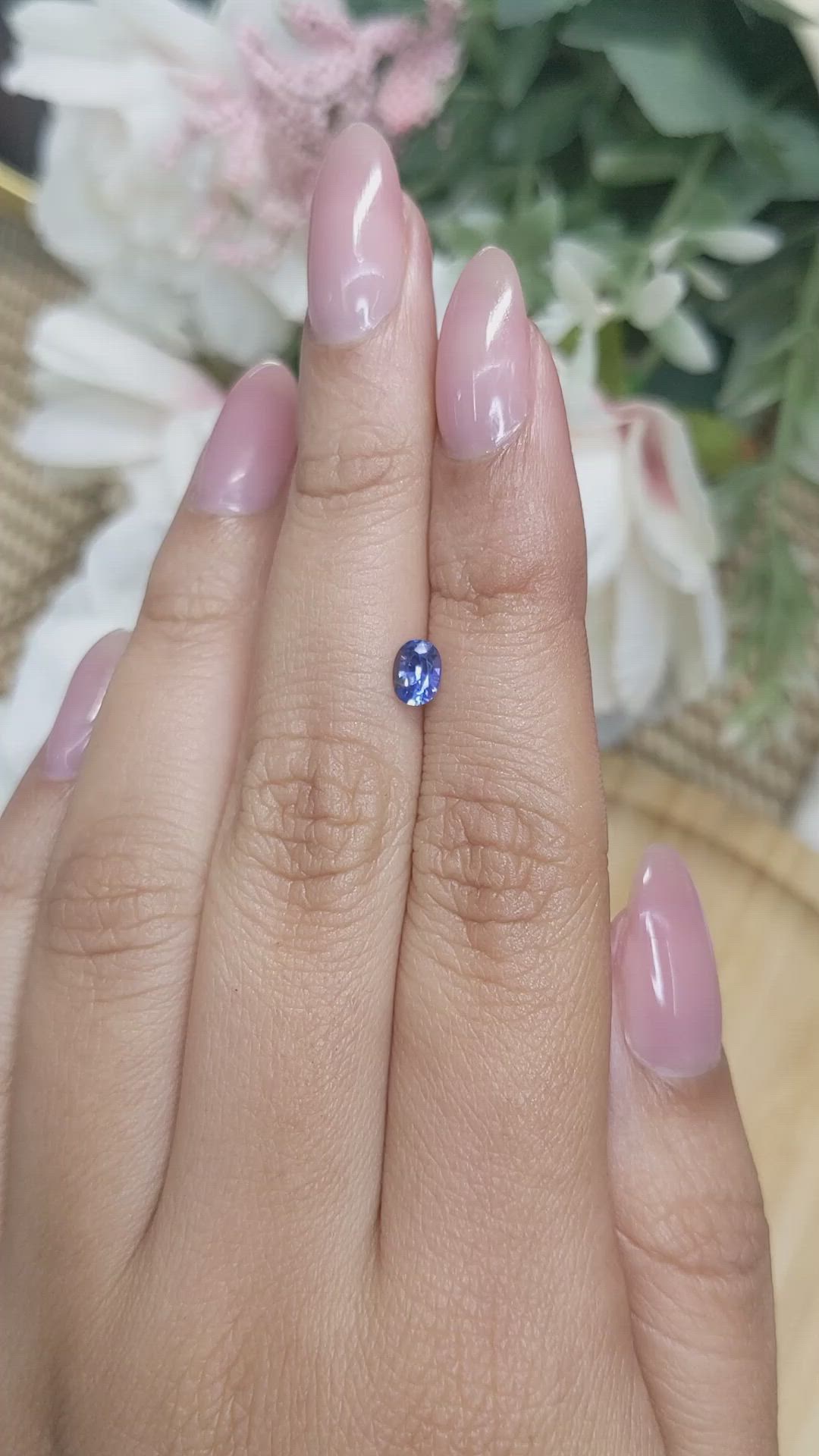 0.46 Ct. Blue Sapphire from Ceylon (Sri Lanka) Size Video