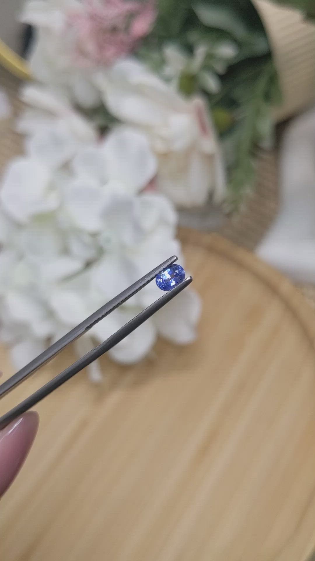 0.46 Ct. Blue Sapphire from Ceylon (Sri Lanka) Size Video