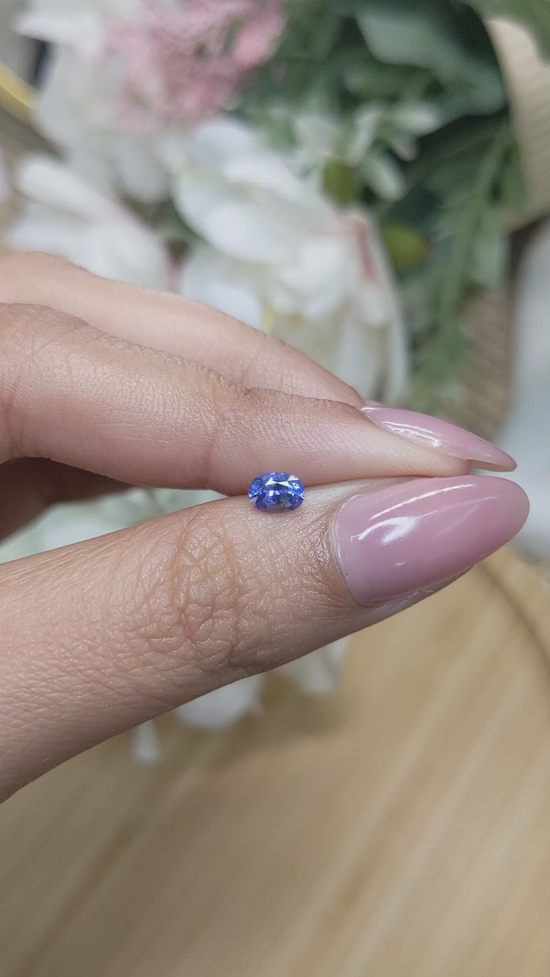 0.46 Ct. Blue Sapphire from Ceylon (Sri Lanka) Size Video