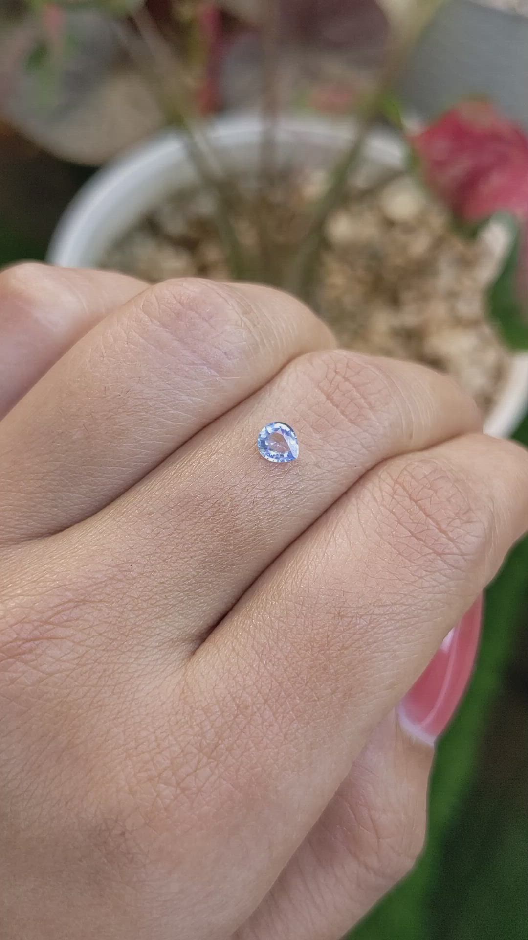 0.30 Ct. Blue Sapphire from Ceylon (Sri Lanka) Size Video