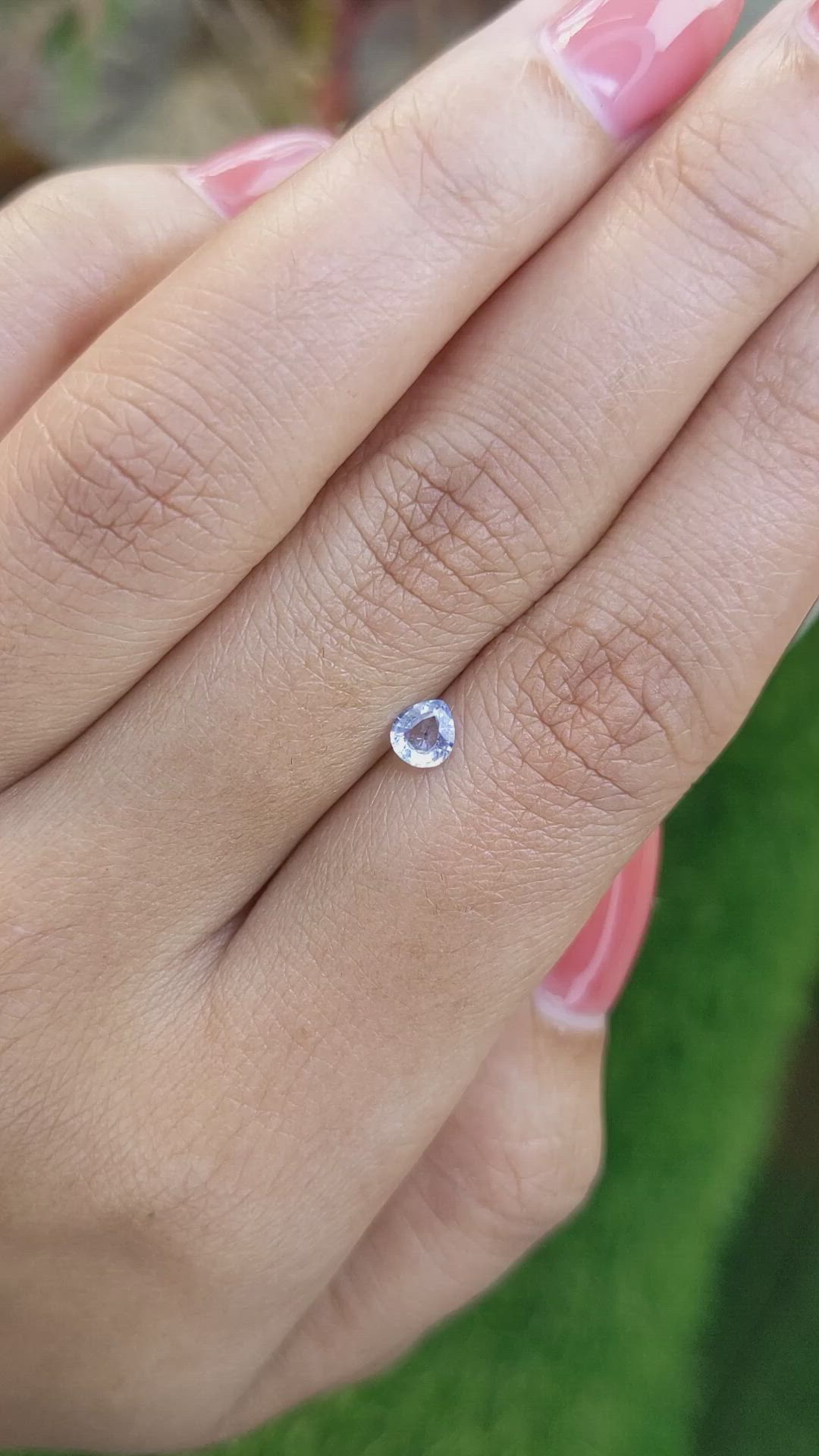 0.30 Ct. Blue Sapphire from Ceylon (Sri Lanka) Size Video