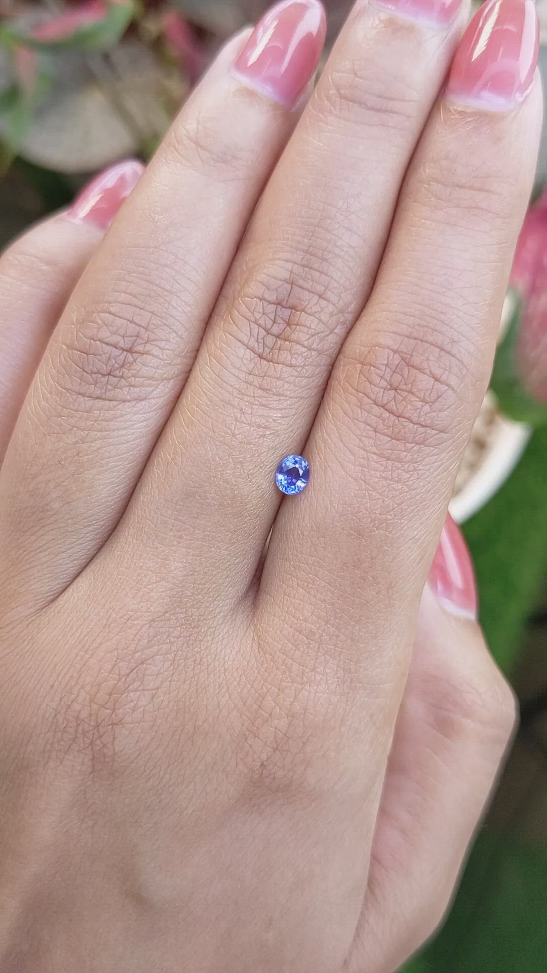 0.34 Ct. Blue Sapphire from Ceylon (Sri Lanka) Size Video