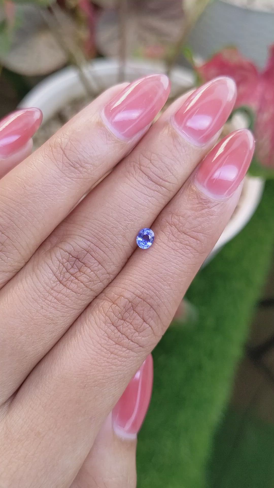 0.34 Ct. Blue Sapphire from Ceylon (Sri Lanka) Size Video