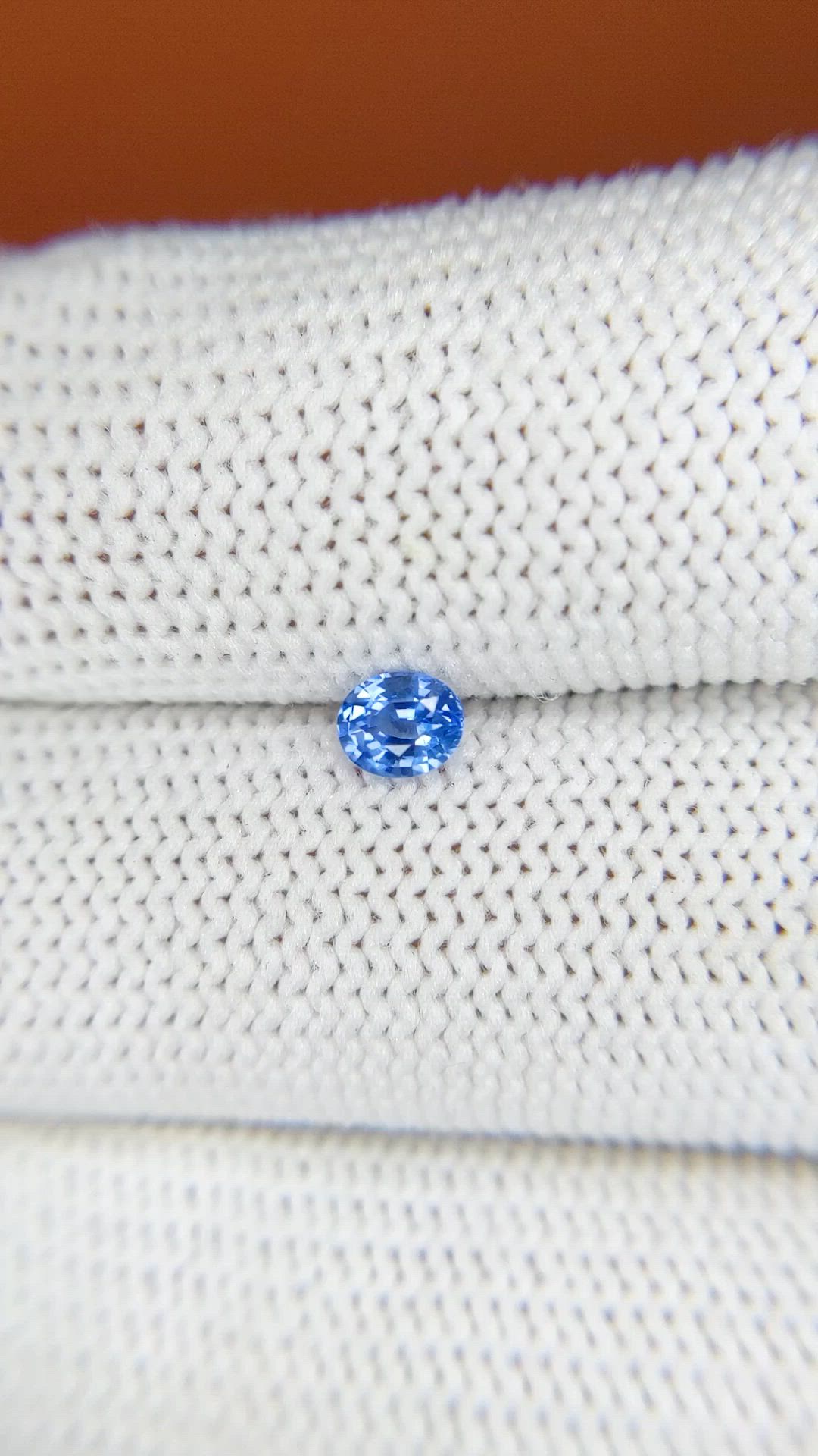 0.34 Ct. Blue Sapphire from Ceylon (Sri Lanka) Size Video