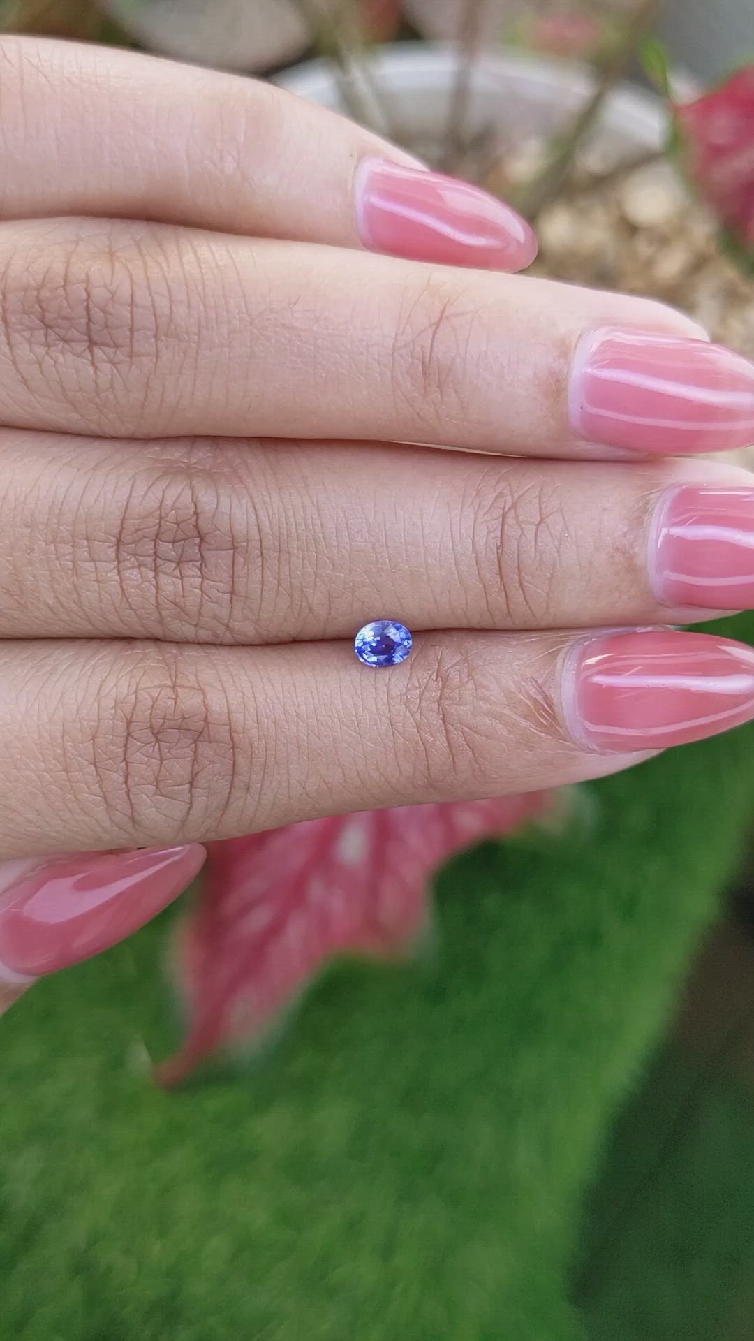 0.34 Ct. Blue Sapphire from Ceylon (Sri Lanka) Size Video