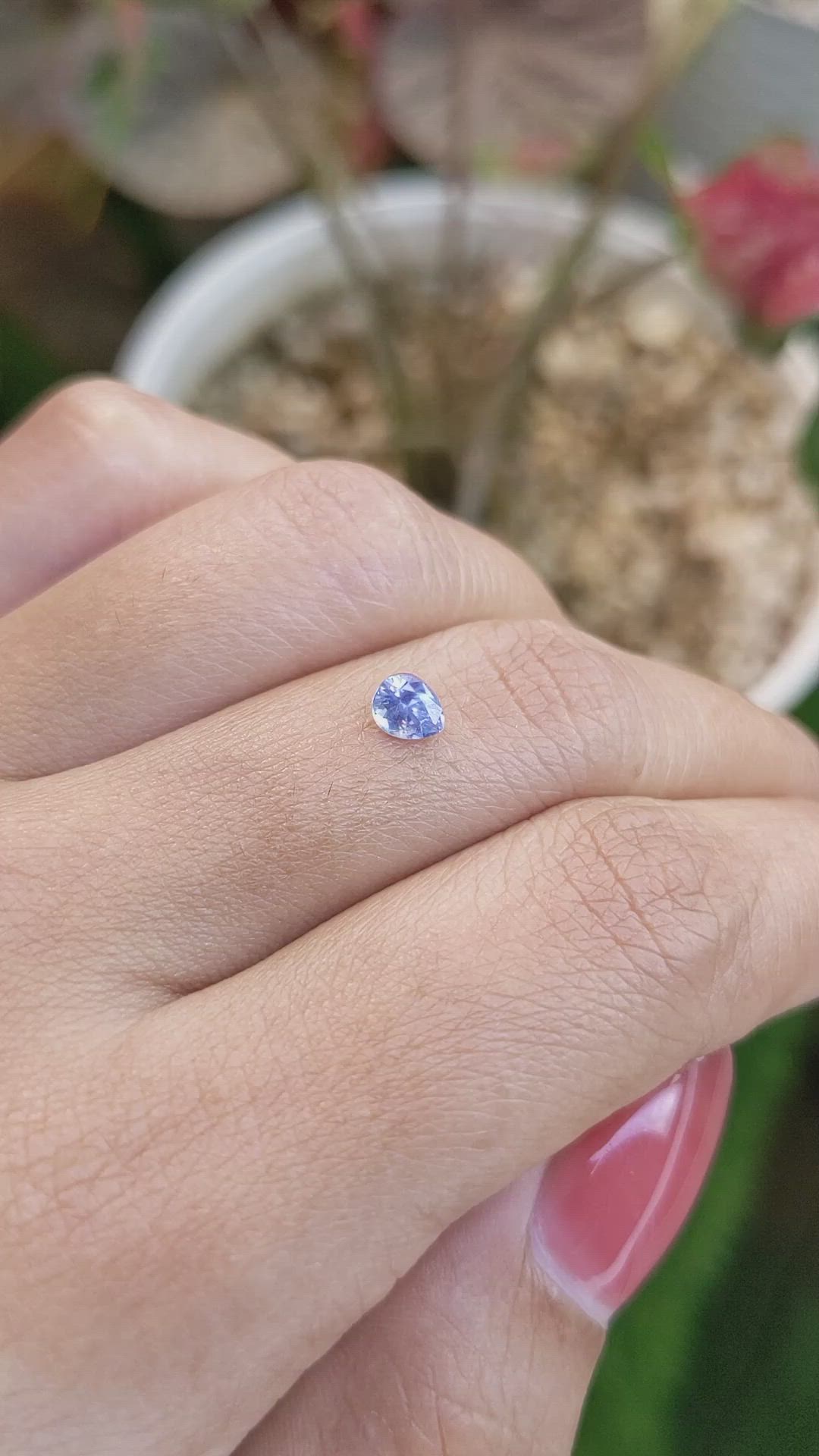 0.43 Ct. Blue Sapphire from Ceylon (Sri Lanka) Size Video