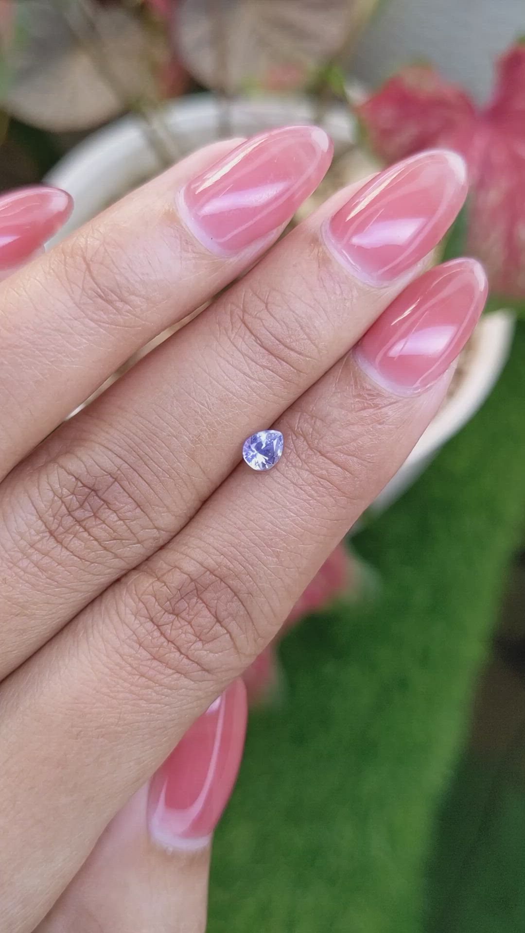 0.43 Ct. Blue Sapphire from Ceylon (Sri Lanka) Size Video