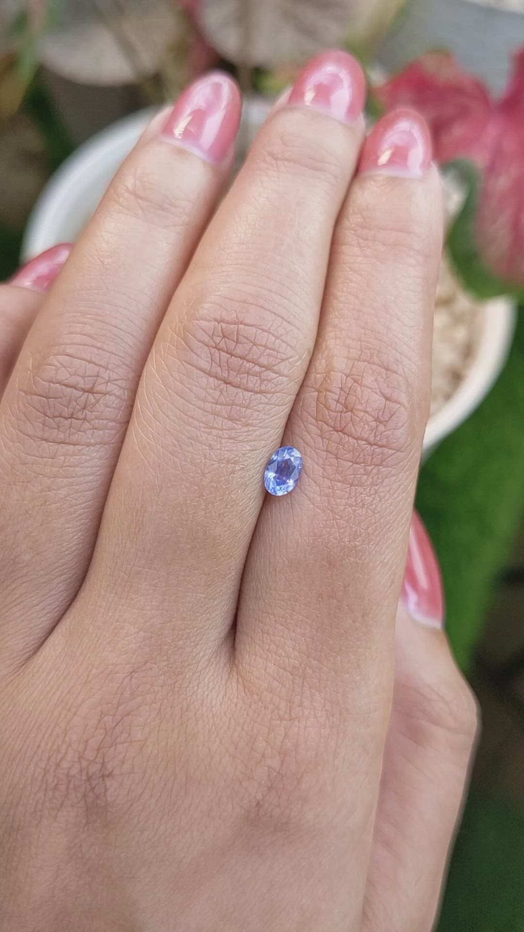 0.51 Ct. Blue Sapphire from Ceylon (Sri Lanka) Size Video