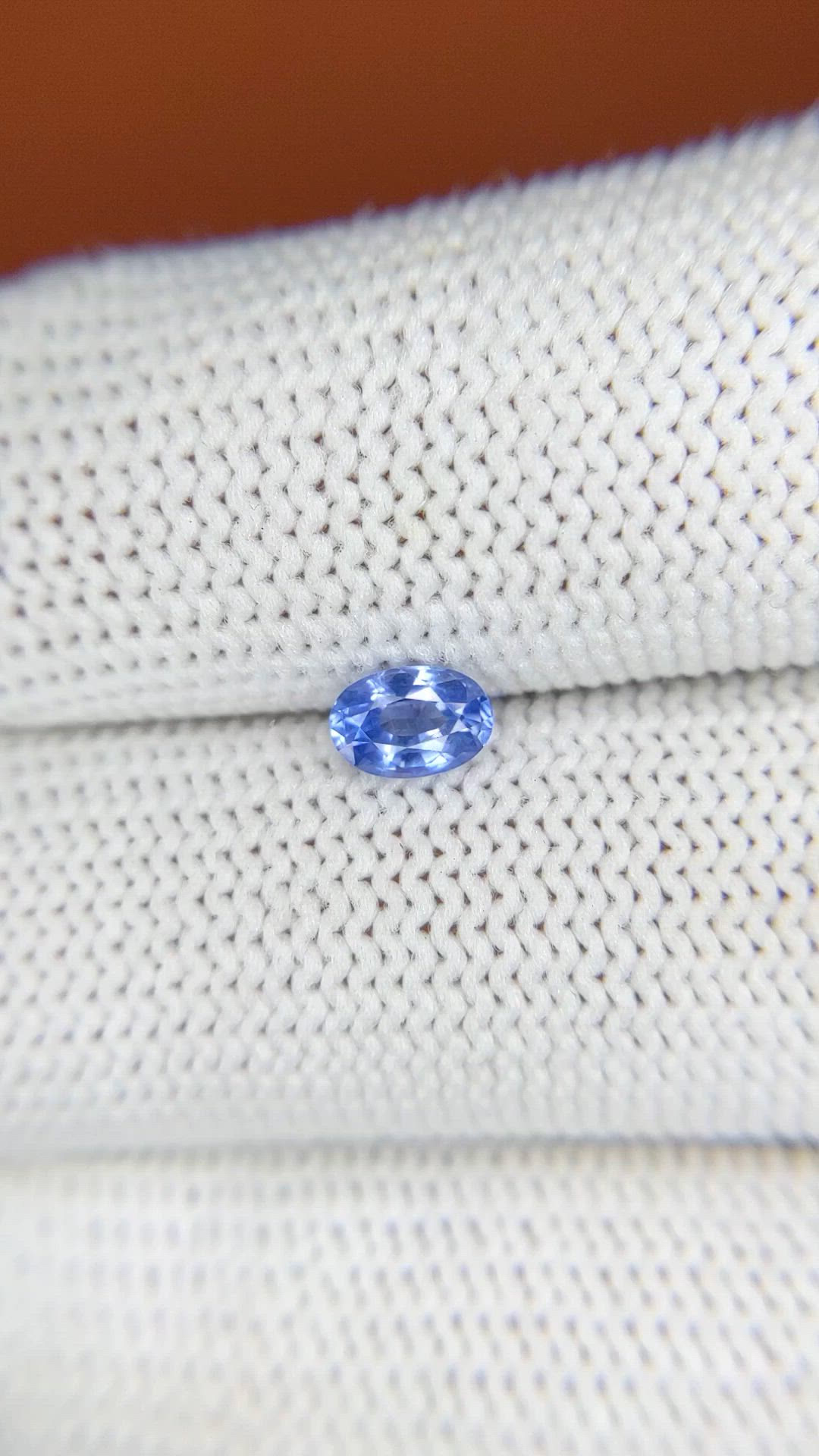 0.51 Ct. Blue Sapphire from Ceylon (Sri Lanka) Size Video