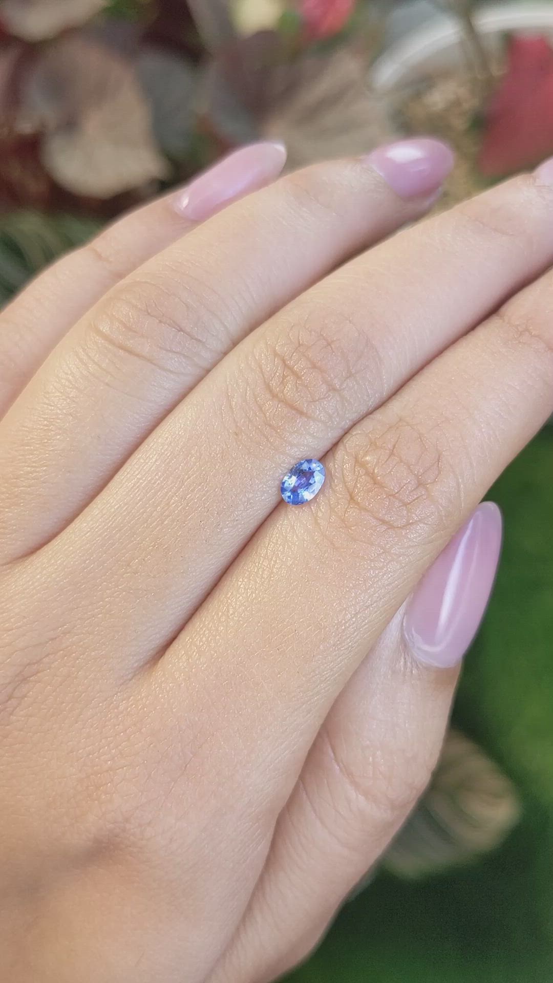 0.35 Ct. Blue Sapphire from Ceylon (Sri Lanka) Size Video